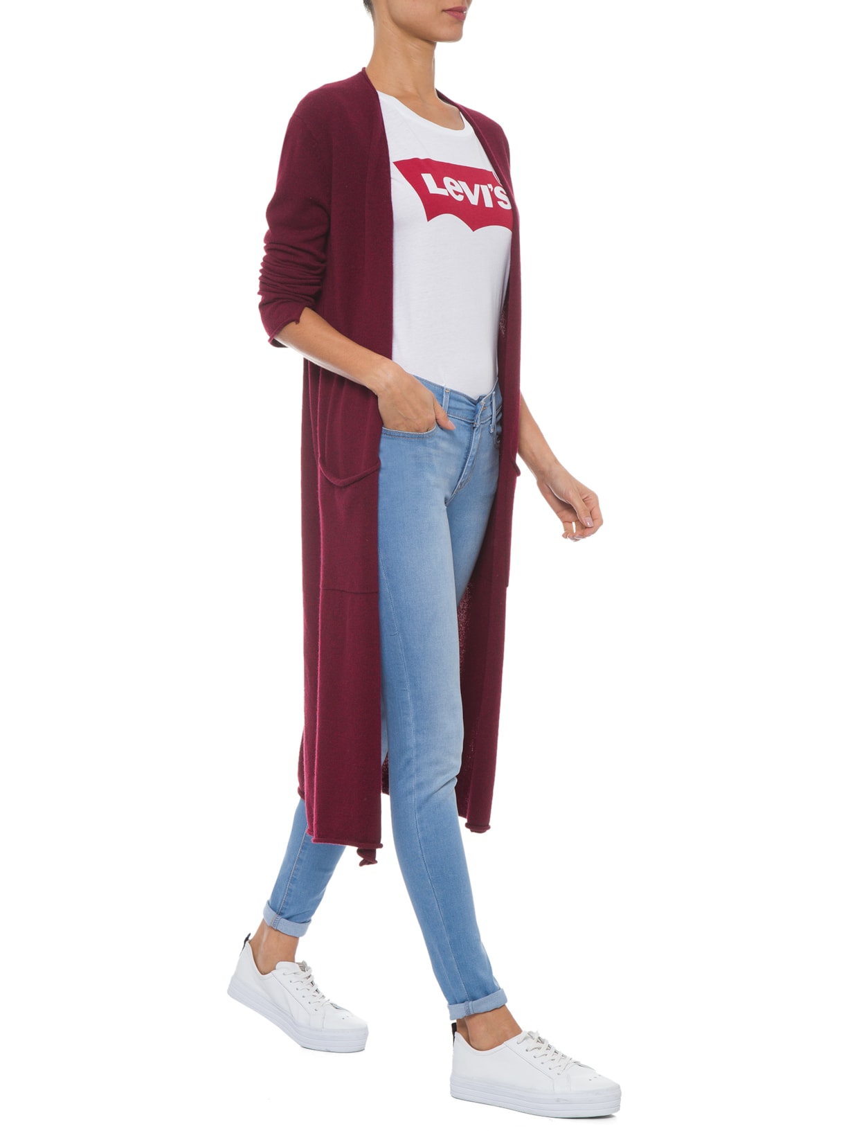 Camiseta Feminina Manga Curta Off White Levi's