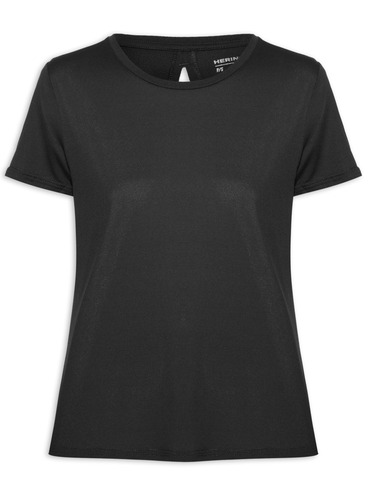 Camiseta Feminina Manga Curta Preto Hering Sports