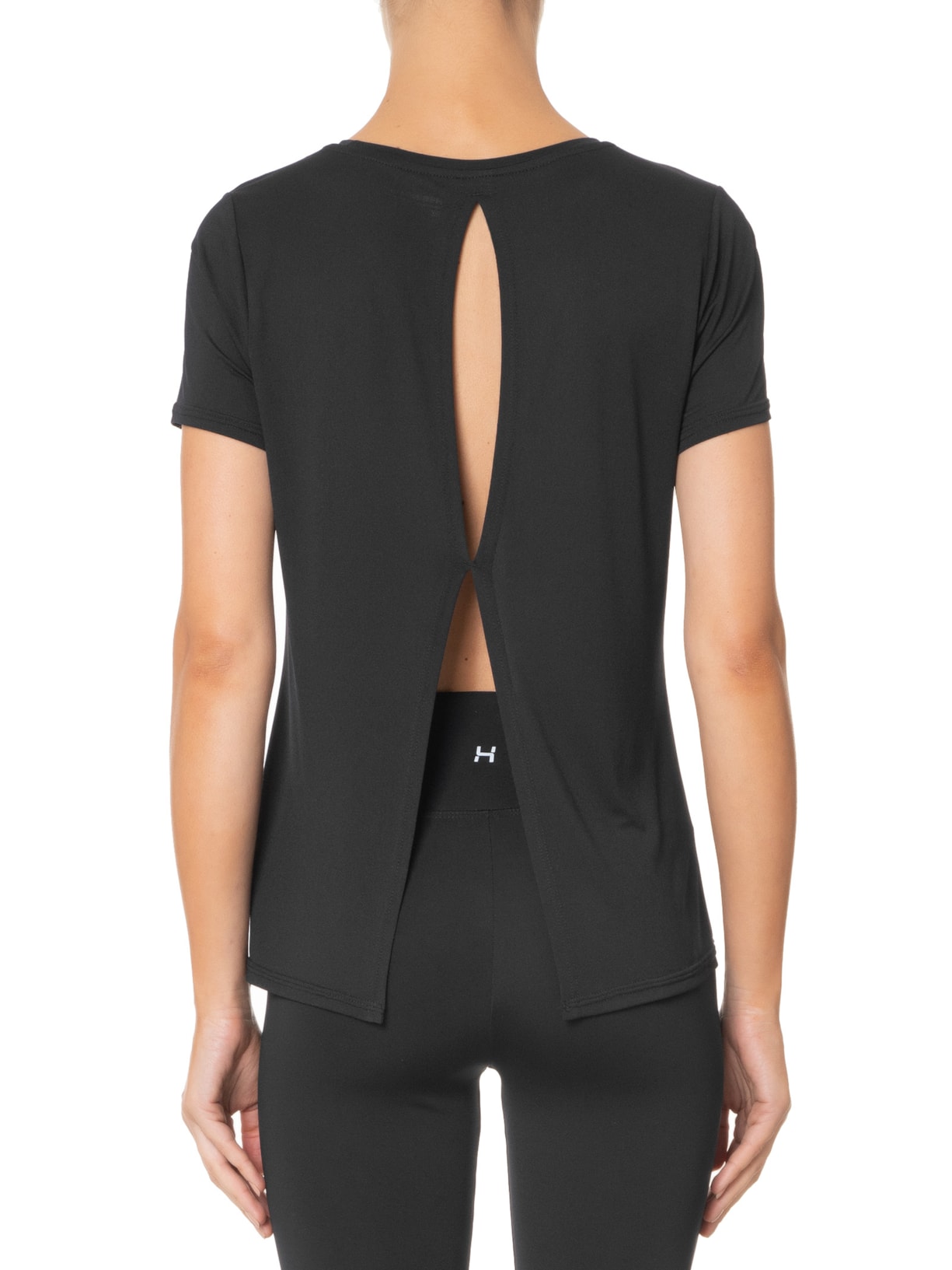 Camiseta Feminina Manga Curta Preto Hering Sports