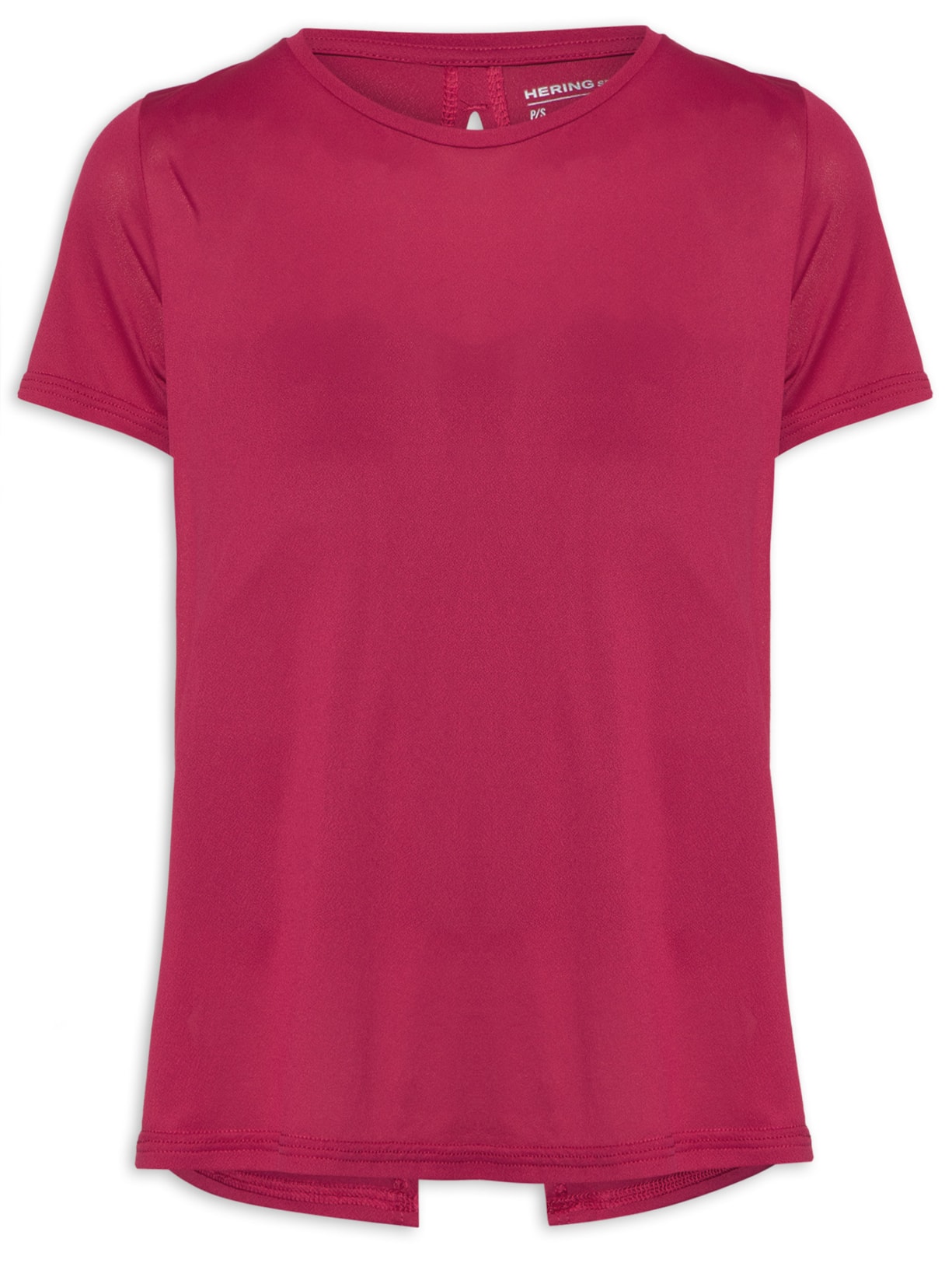 Camiseta Feminina Manga Curta Recortes - Rosa