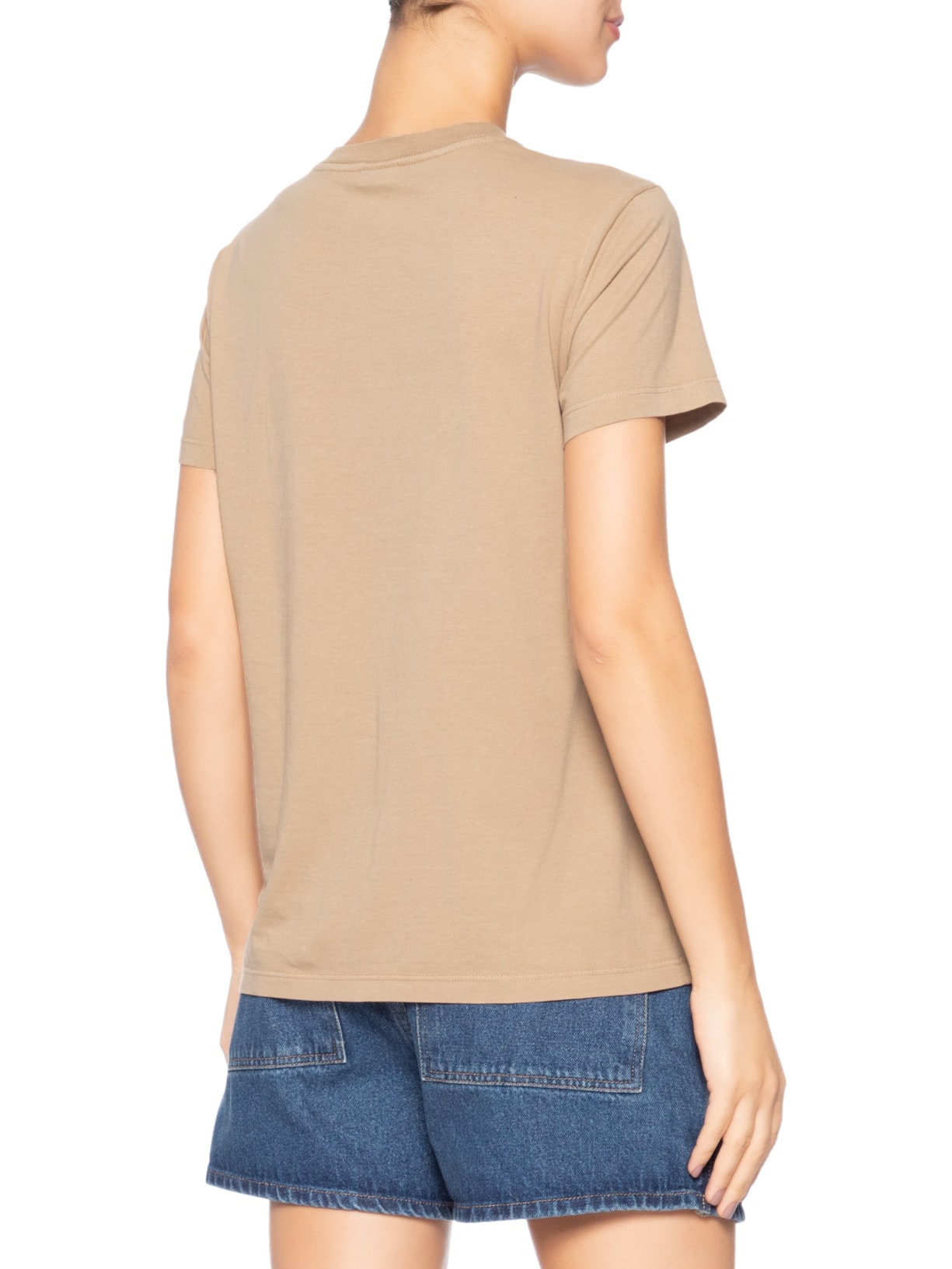 Camiseta Feminina Manga Curta Reg Essential Logo 2 Tee Ext Marrom Tommy Jeans