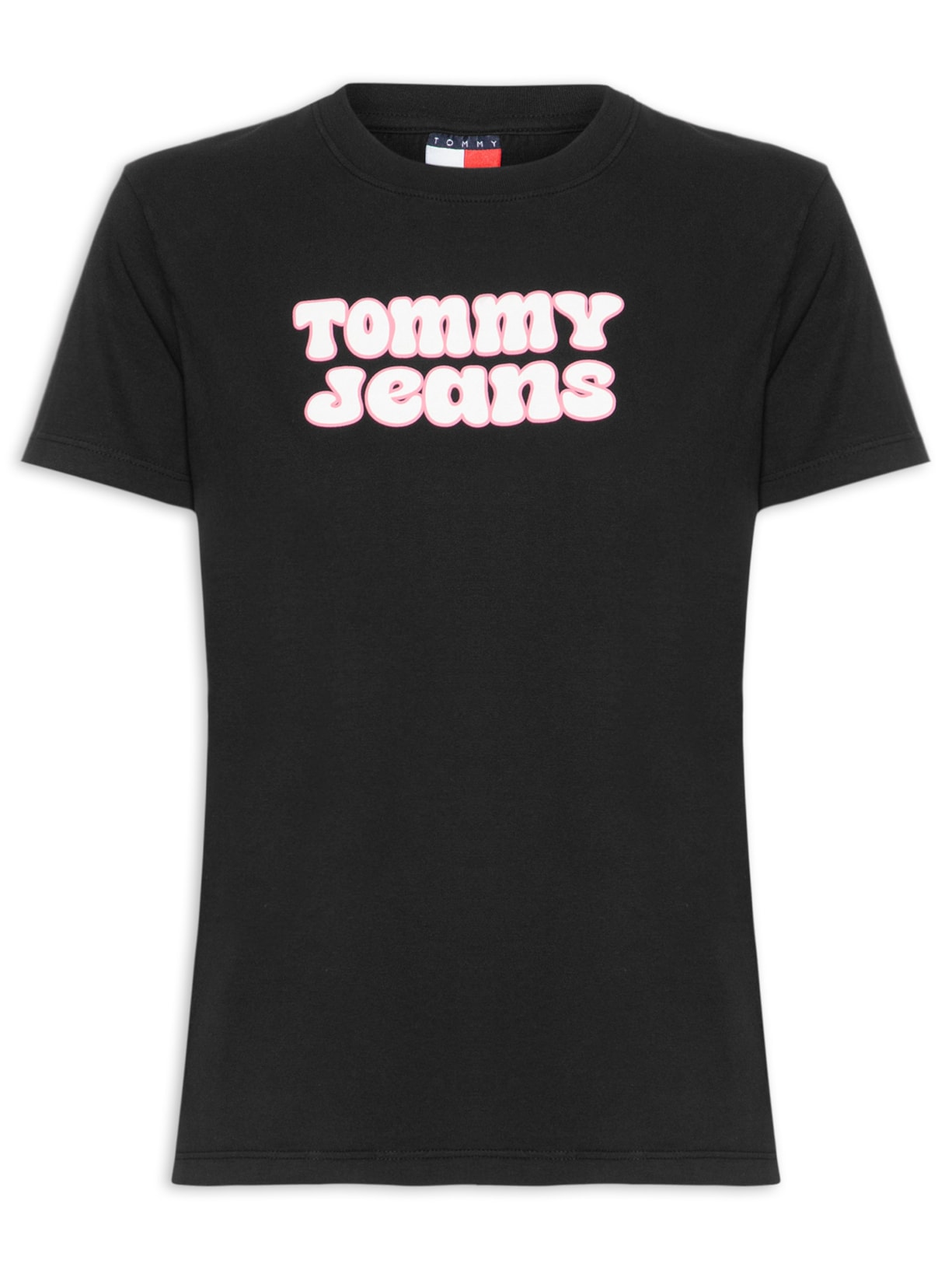 Camiseta Feminina Manga Curta Reg Essential Logo 2 Tee Ext - Preto