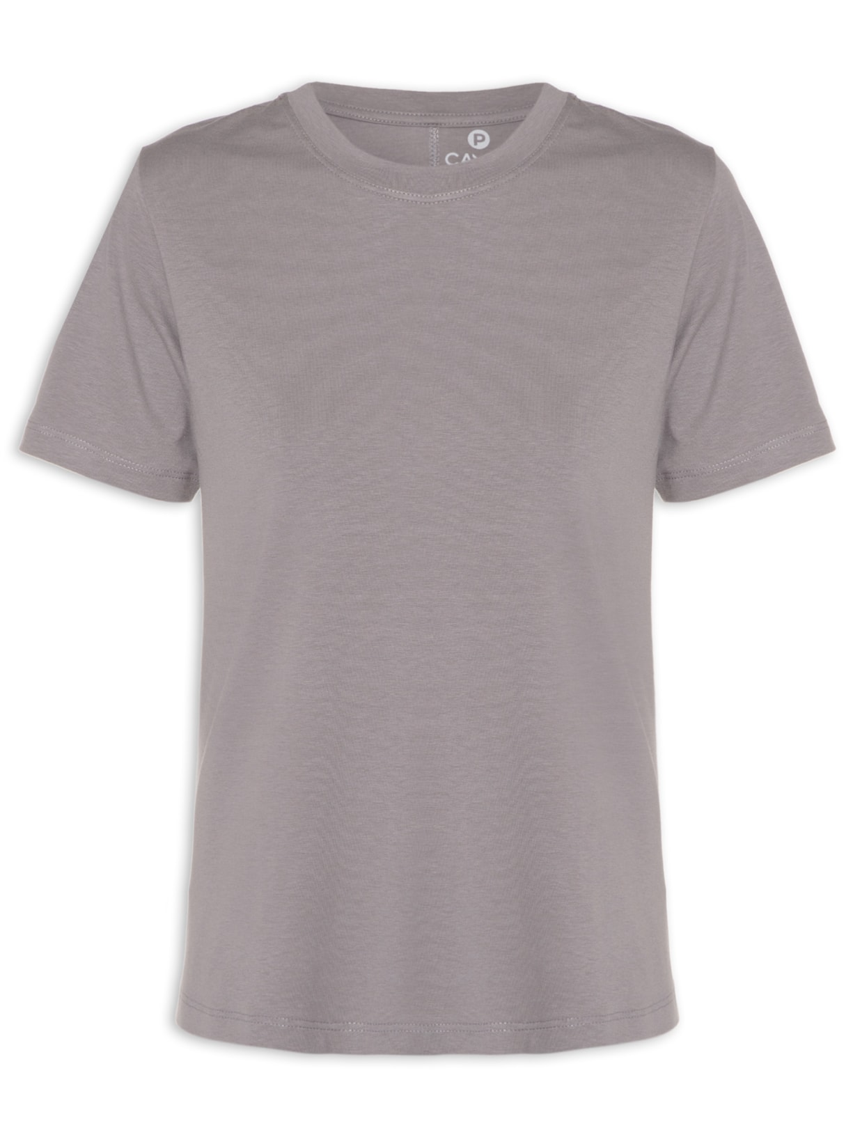 Camiseta Feminina Manga Curta Todo Dia - Cinza