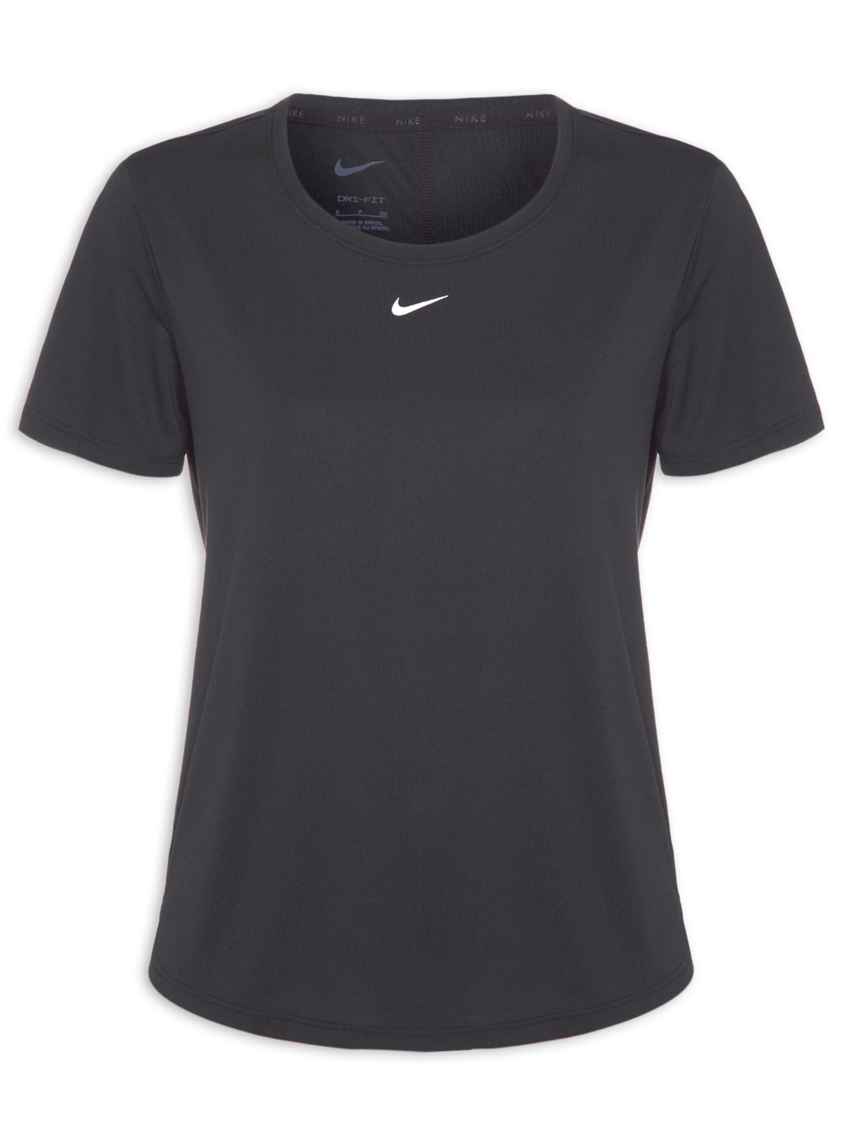Camiseta Feminina Manga Curta W Nk One Df Ss Std Top - Preto