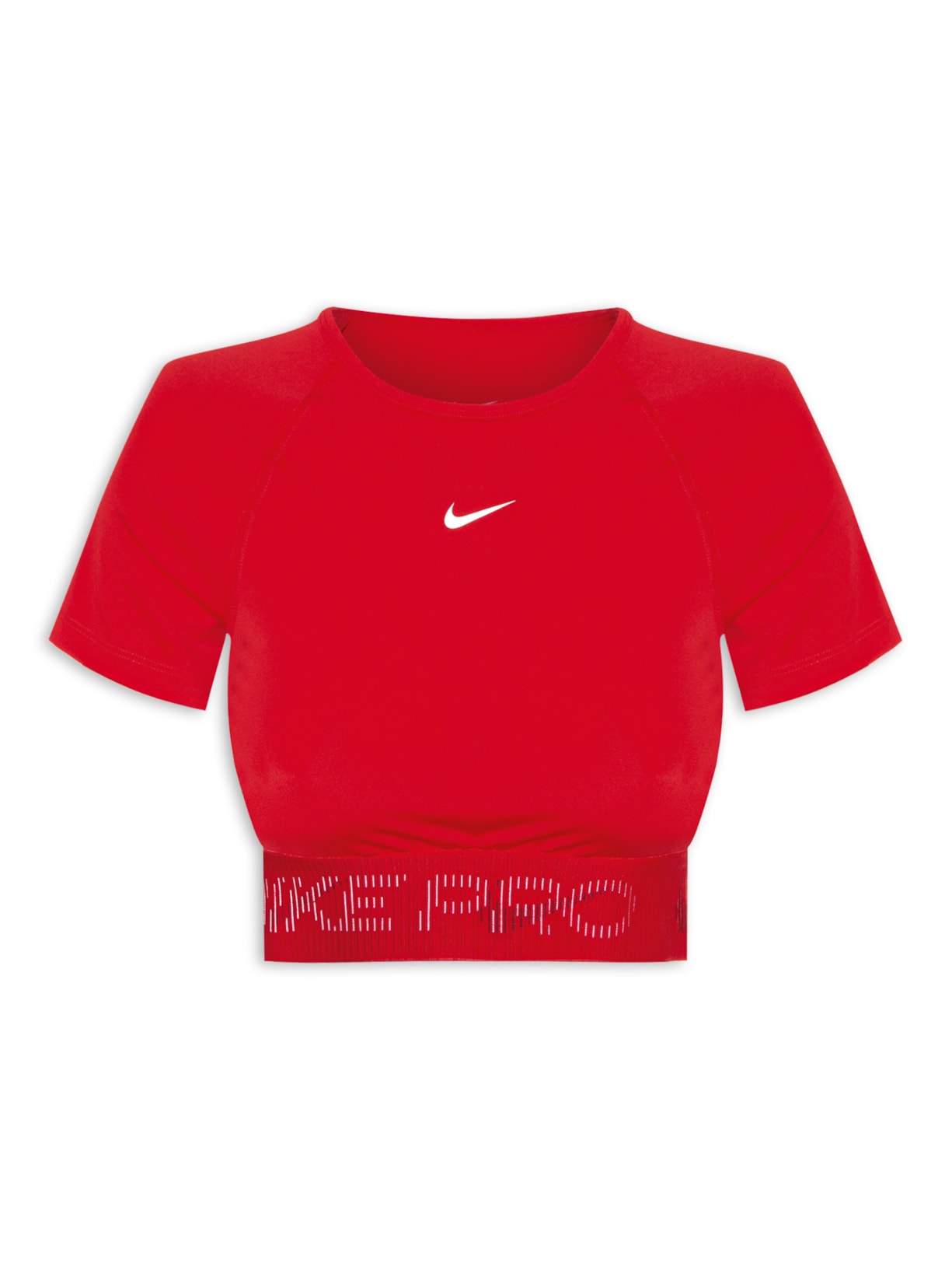 Camiseta Feminina Manga Curta W NP DF Cropped - Vermelho