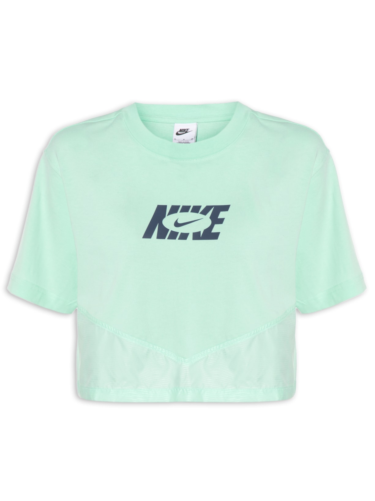 Camiseta Feminina Manga Curta W Nsw Ic Ss Aop Top Ce Verde Nike