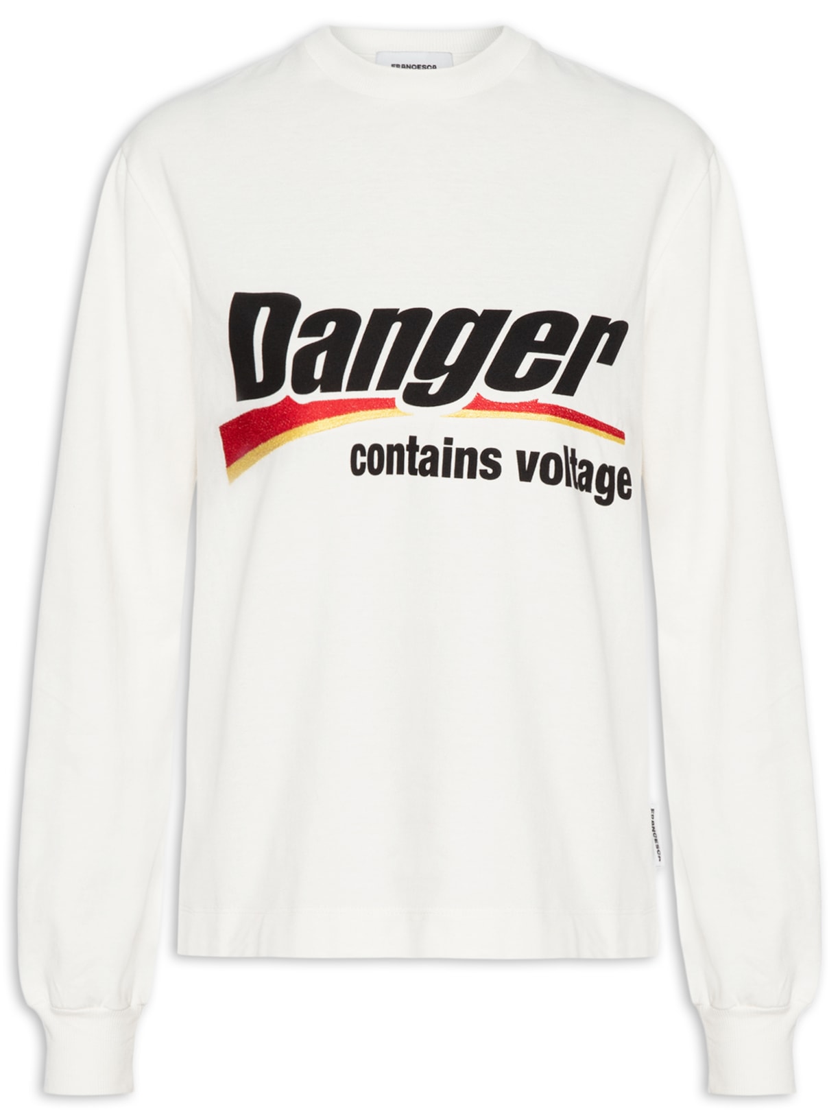 Camiseta Feminina Manga Longa Danger - Branco
