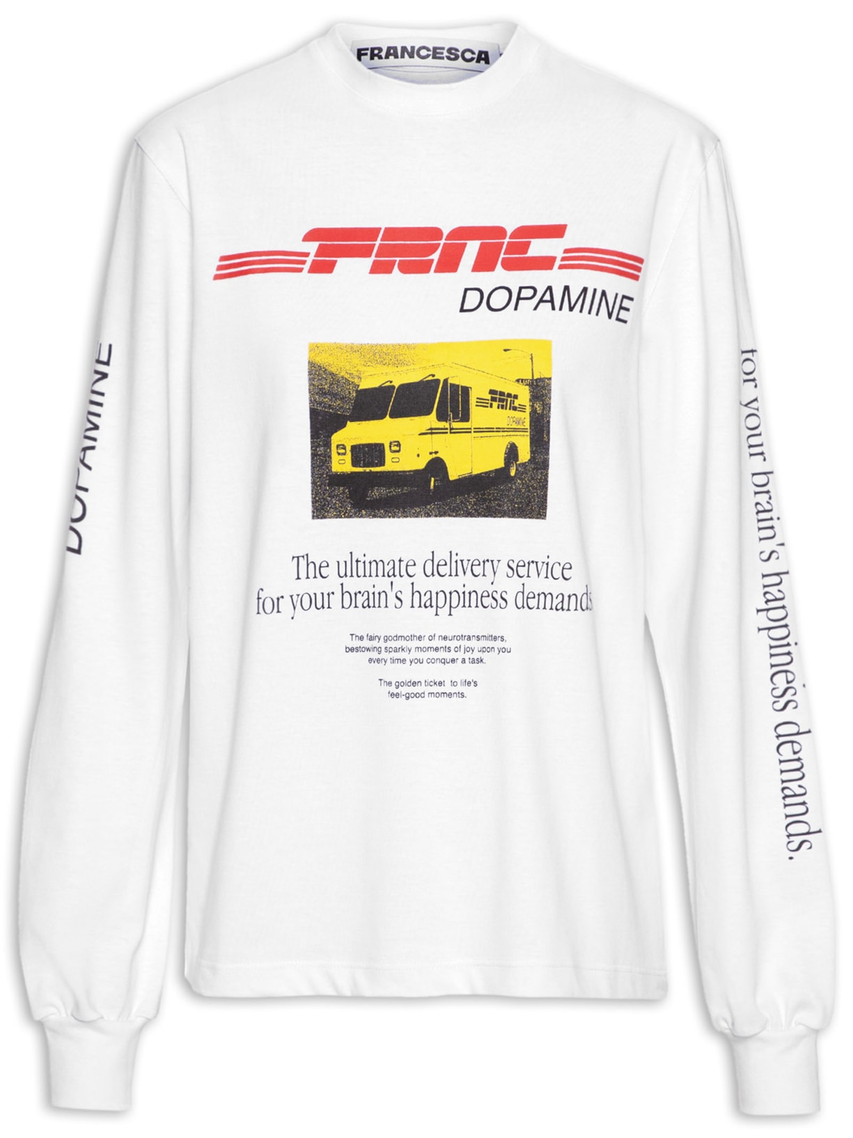 Camiseta Feminina Manga Longa Dopmine - Branco