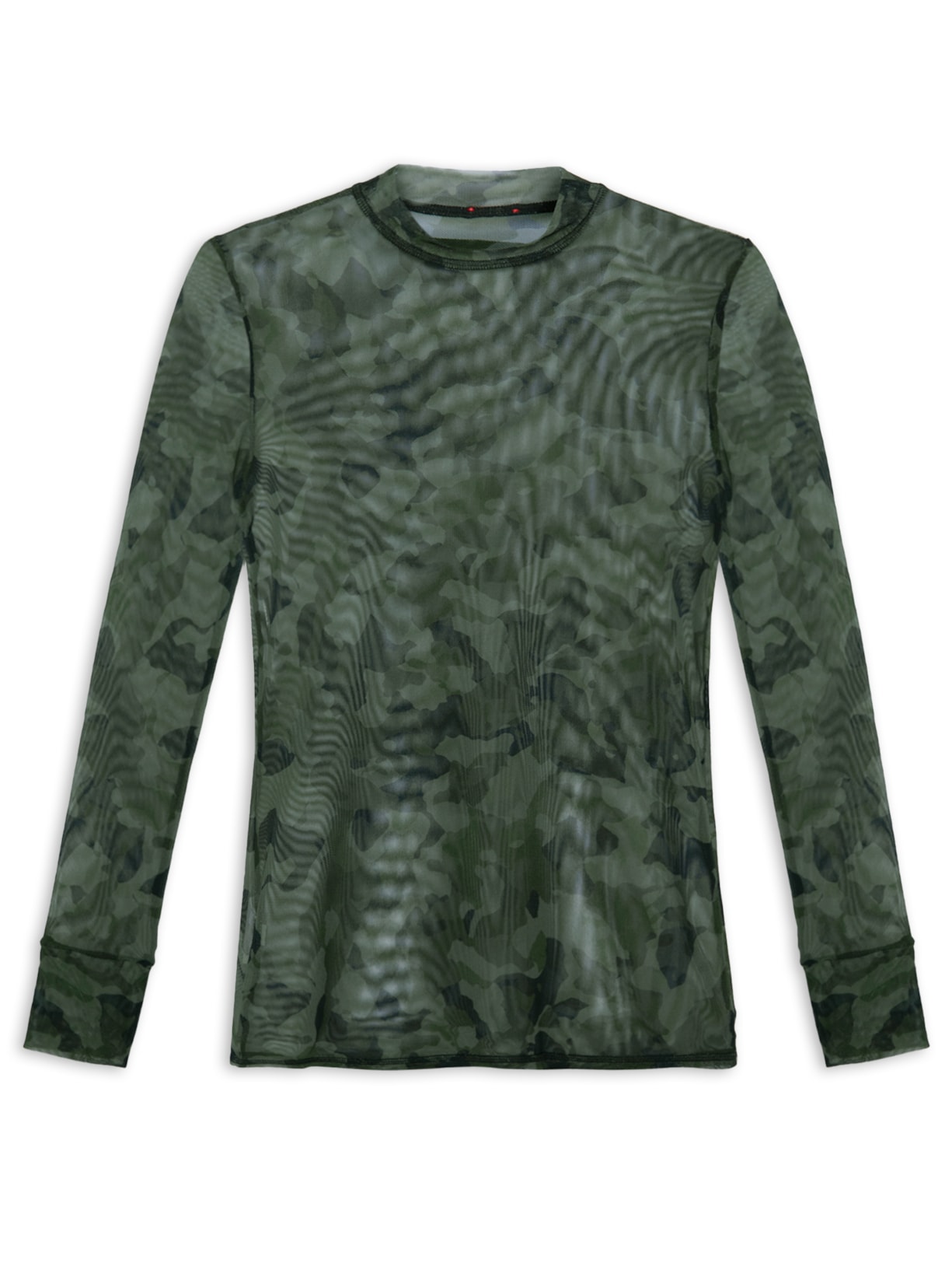 Camiseta Feminina Manga Longa Estampada Verde Body For Sure