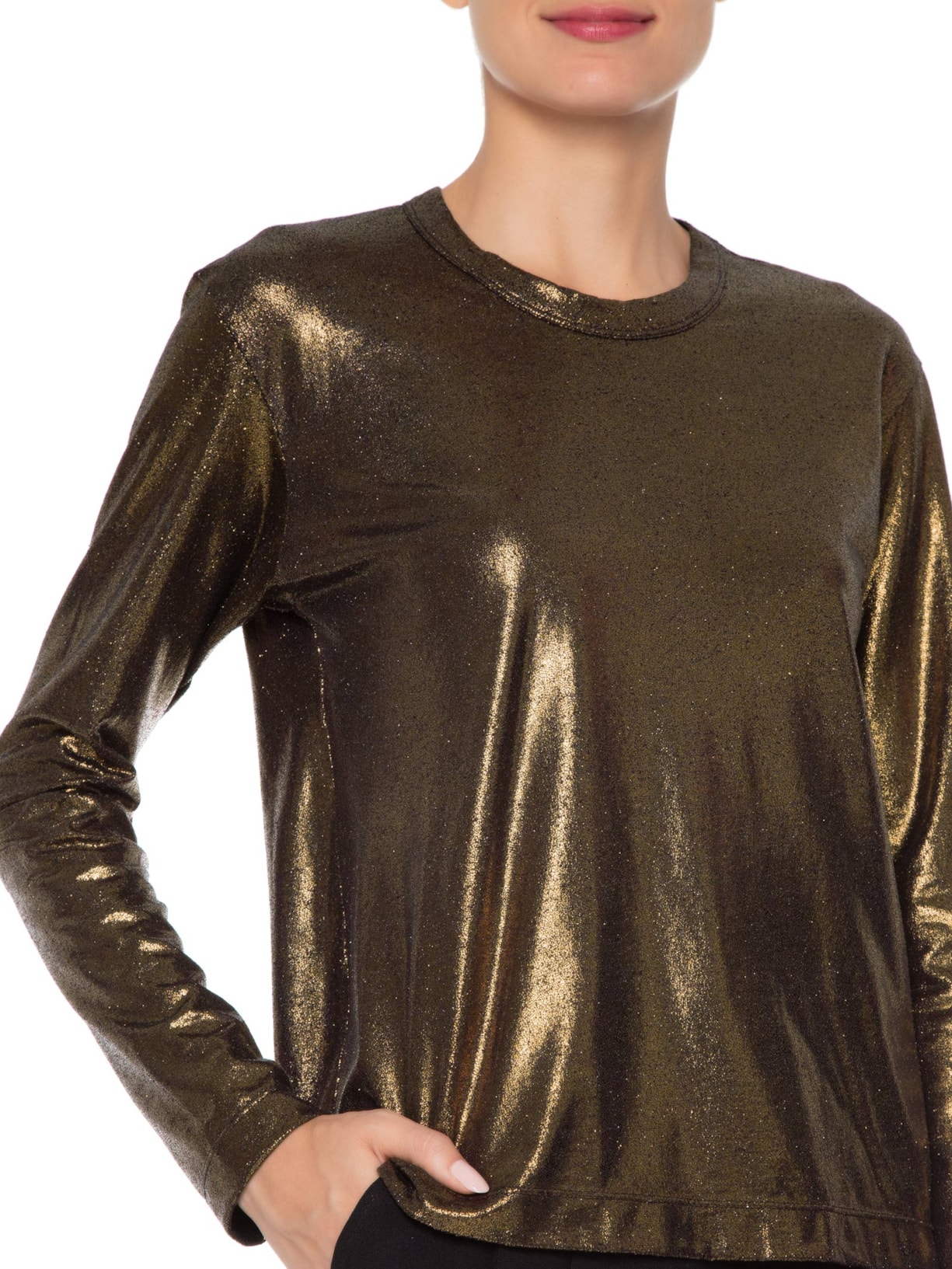 Camiseta Feminina Manga Longa Lilly Marrom Caché