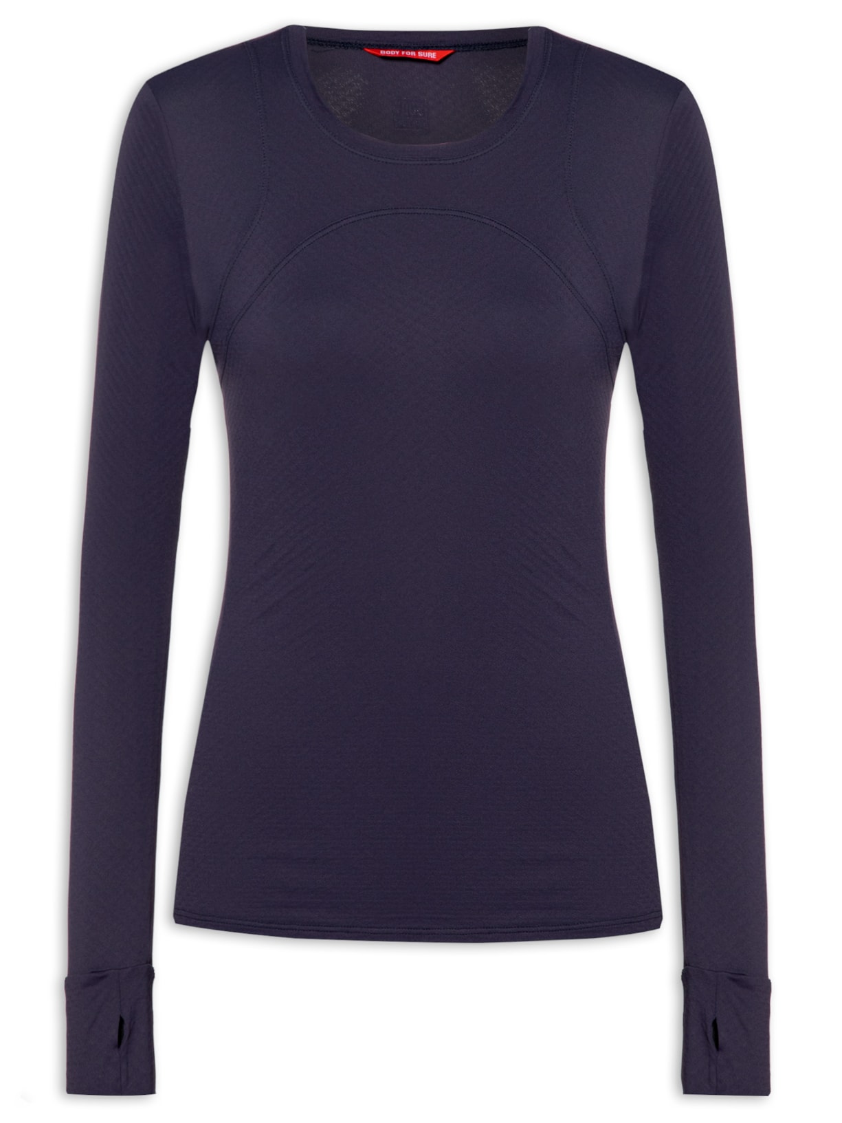 Camiseta Feminina Manga Longa Lisa - Azul