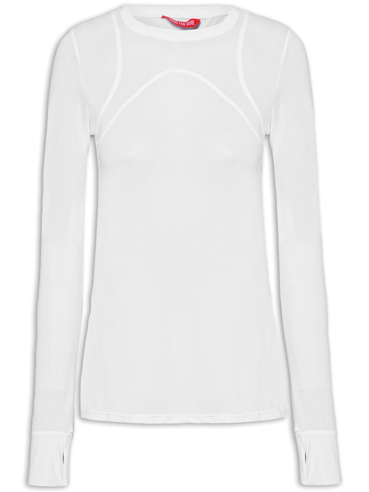 Camiseta Feminina Manga Longa Lisa - Branco