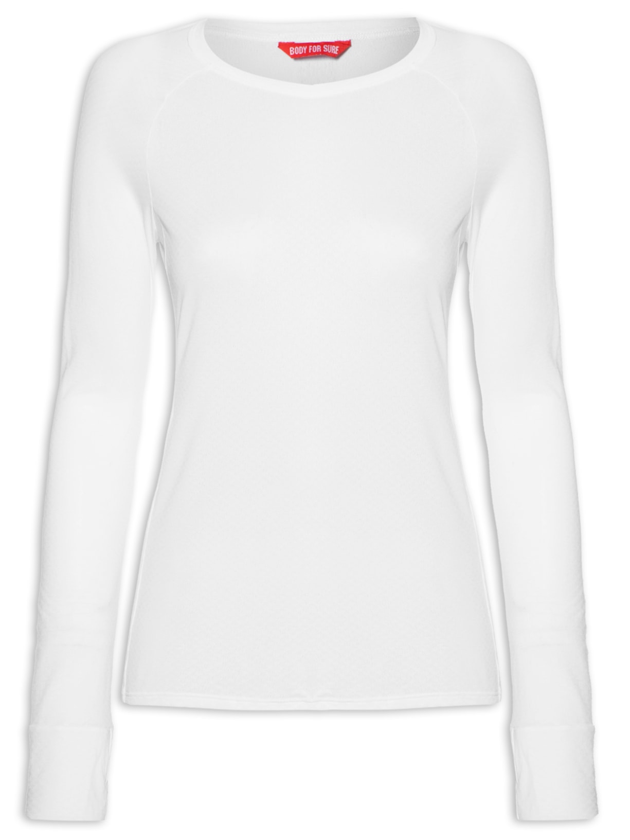 Camiseta Feminina Manga Longa Lisa - Branco