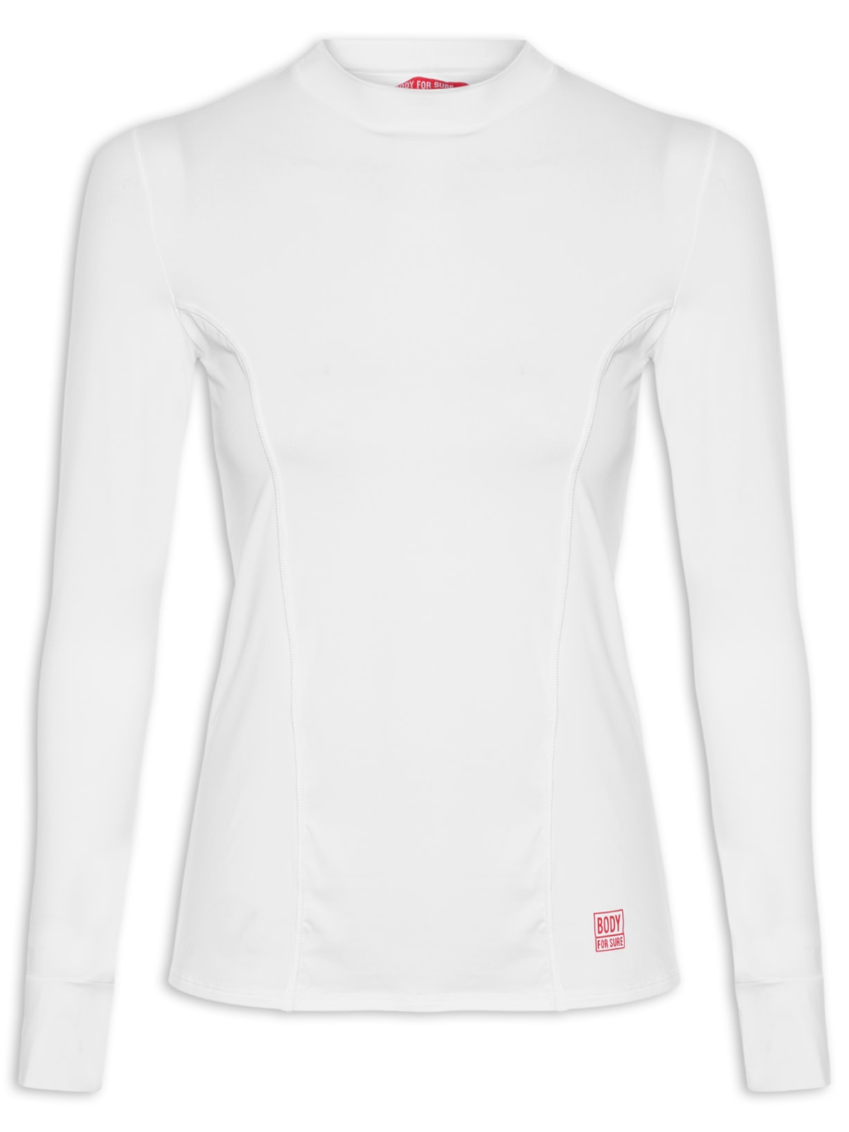 Camiseta Feminina Manga Longa Lisa - Branco