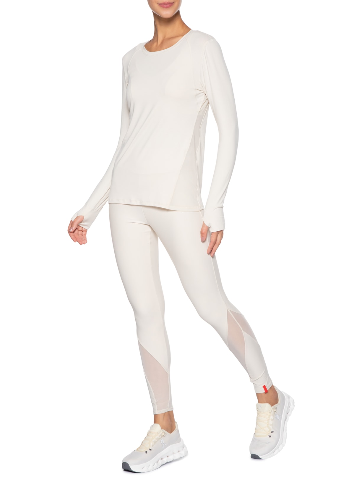 Camiseta Feminina Manga Longa Lisa Branco Body For Sure