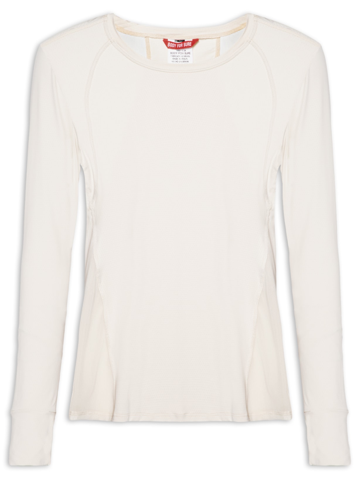 Camiseta Feminina Manga Longa Lisa - Branco