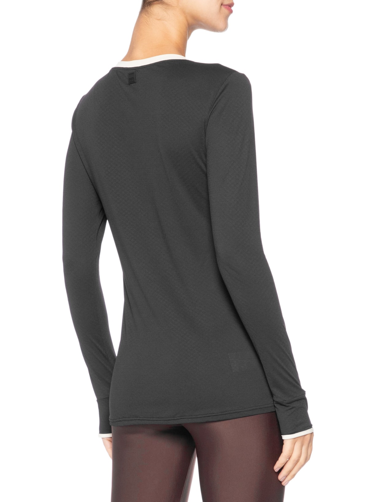 Camiseta Feminina Manga Longa Lisa Preto Body For Sure