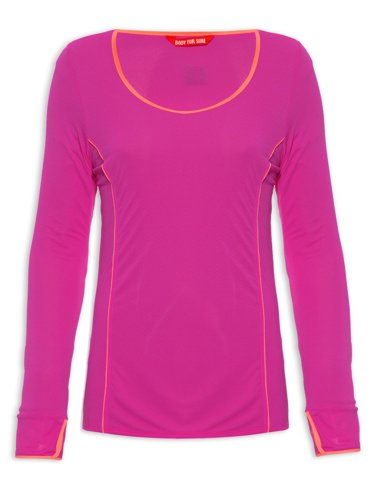 Camiseta Feminina Manga Longa Lisa - Rosa