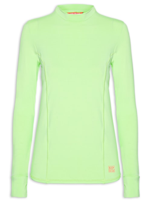 Camiseta Feminina Manga Longa Lisa - Verde