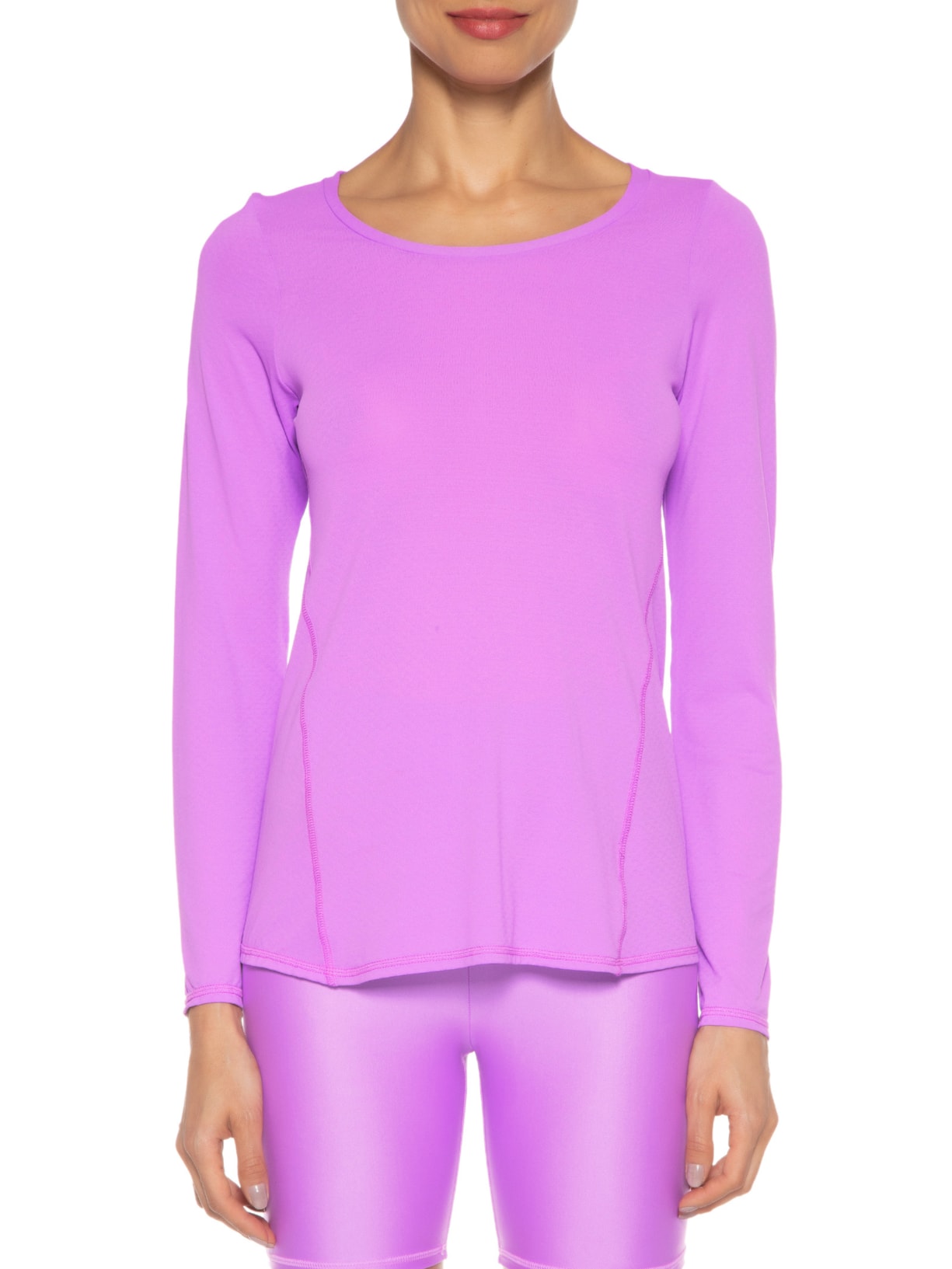 Camiseta Feminina Manga Longa Move Lilás Body For Sure