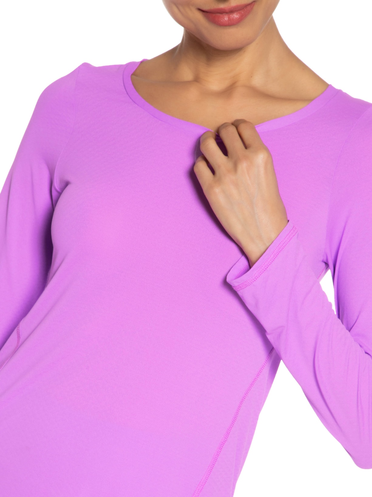 Camiseta Feminina Manga Longa Move Lilás Body For Sure