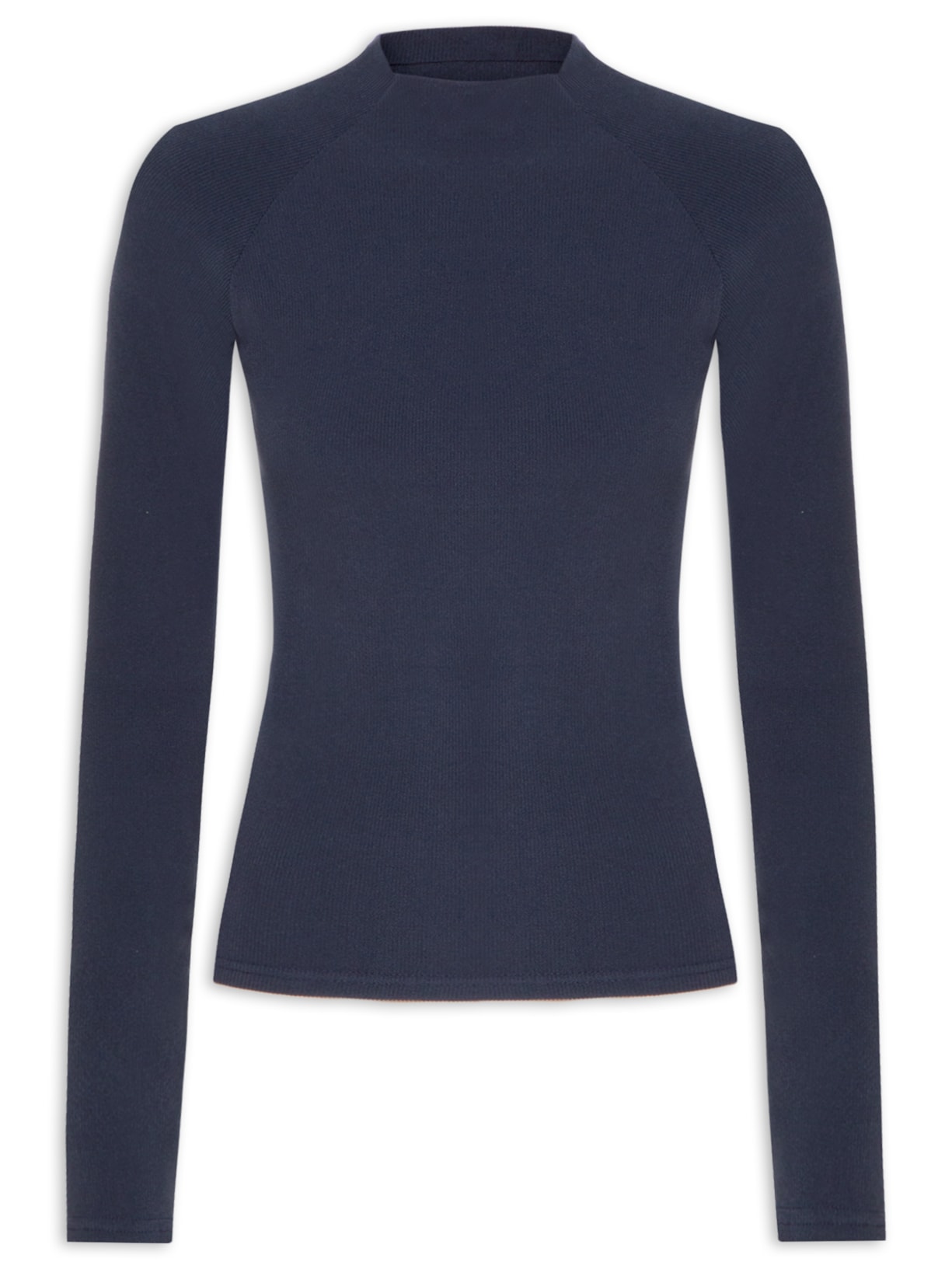 Camiseta Feminina Manga Longa Raglan - Azul