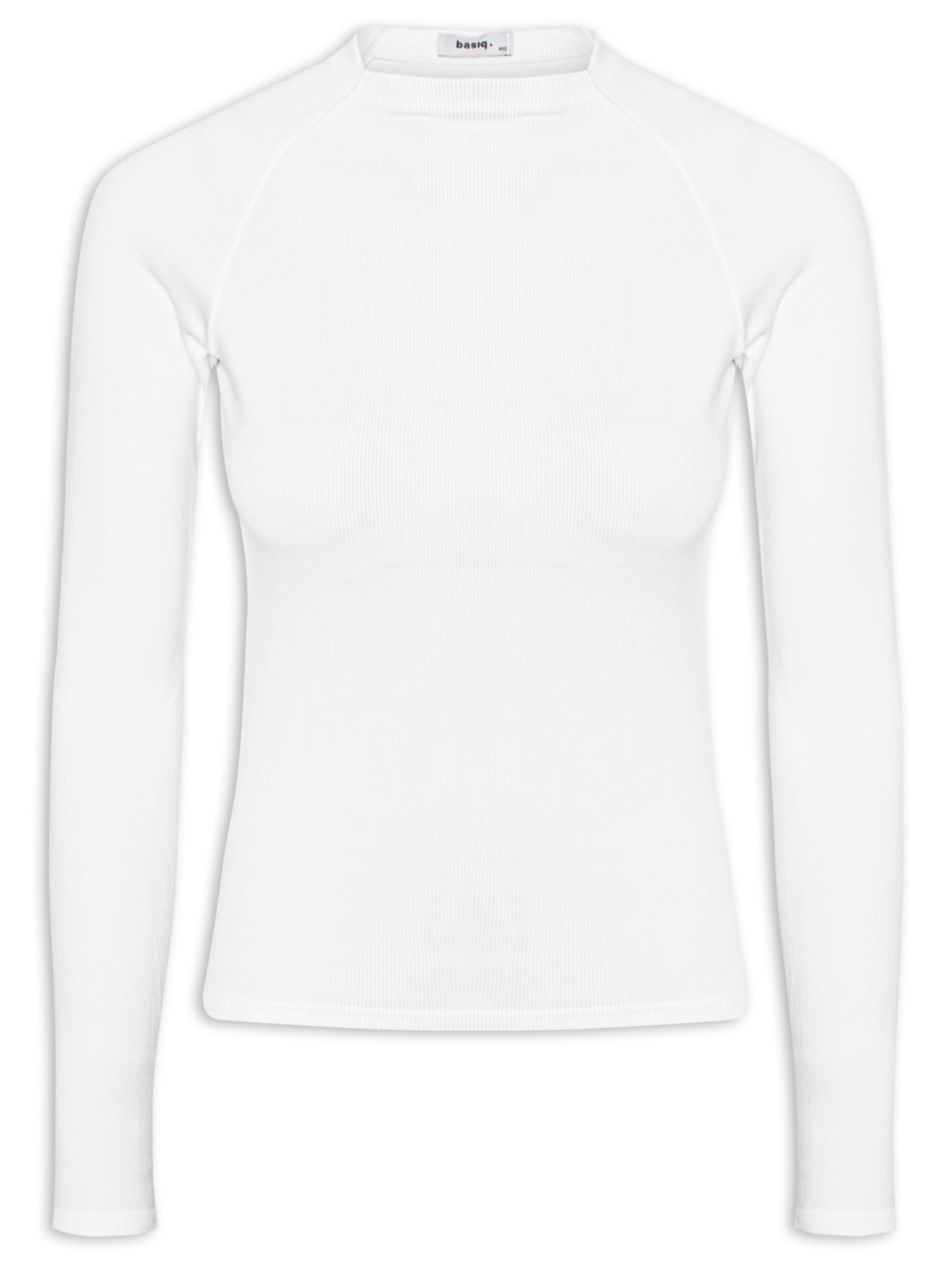 Camiseta Feminina Manga Longa Raglan - Branco