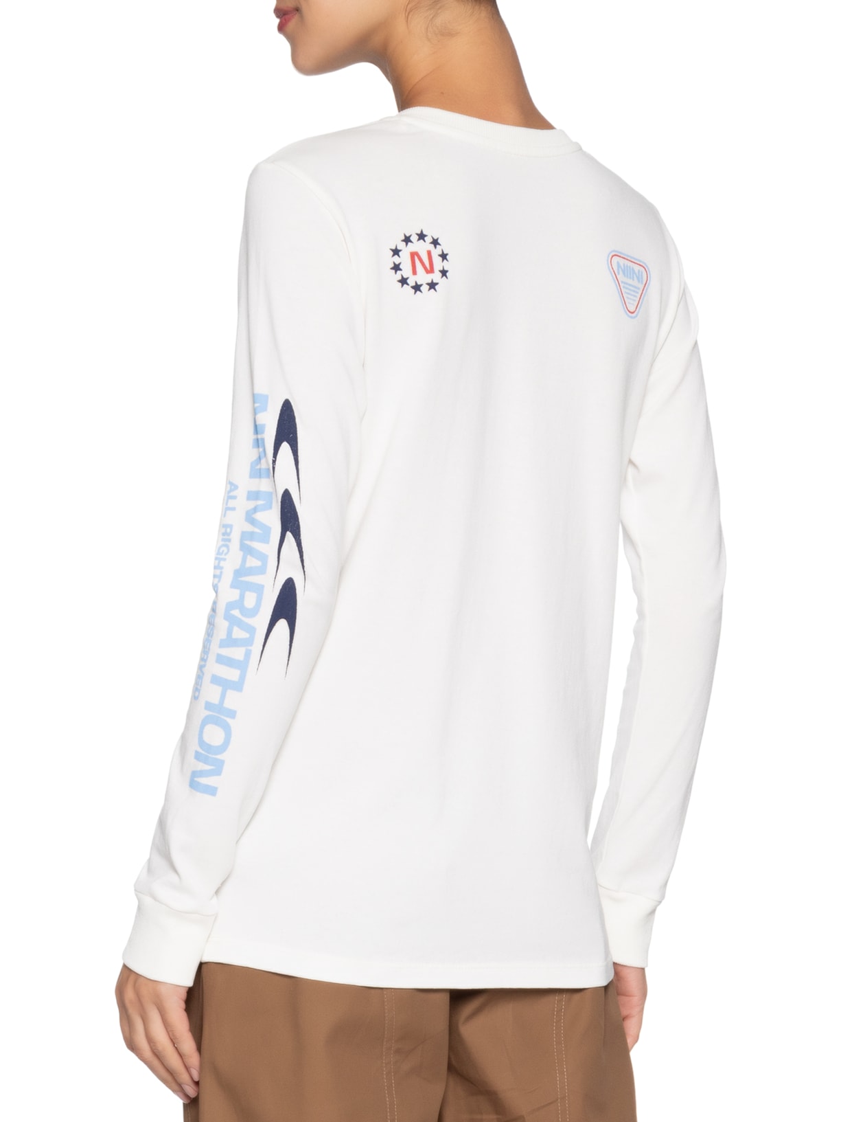 Camiseta Feminina Manga Longa Runner Off White Niini