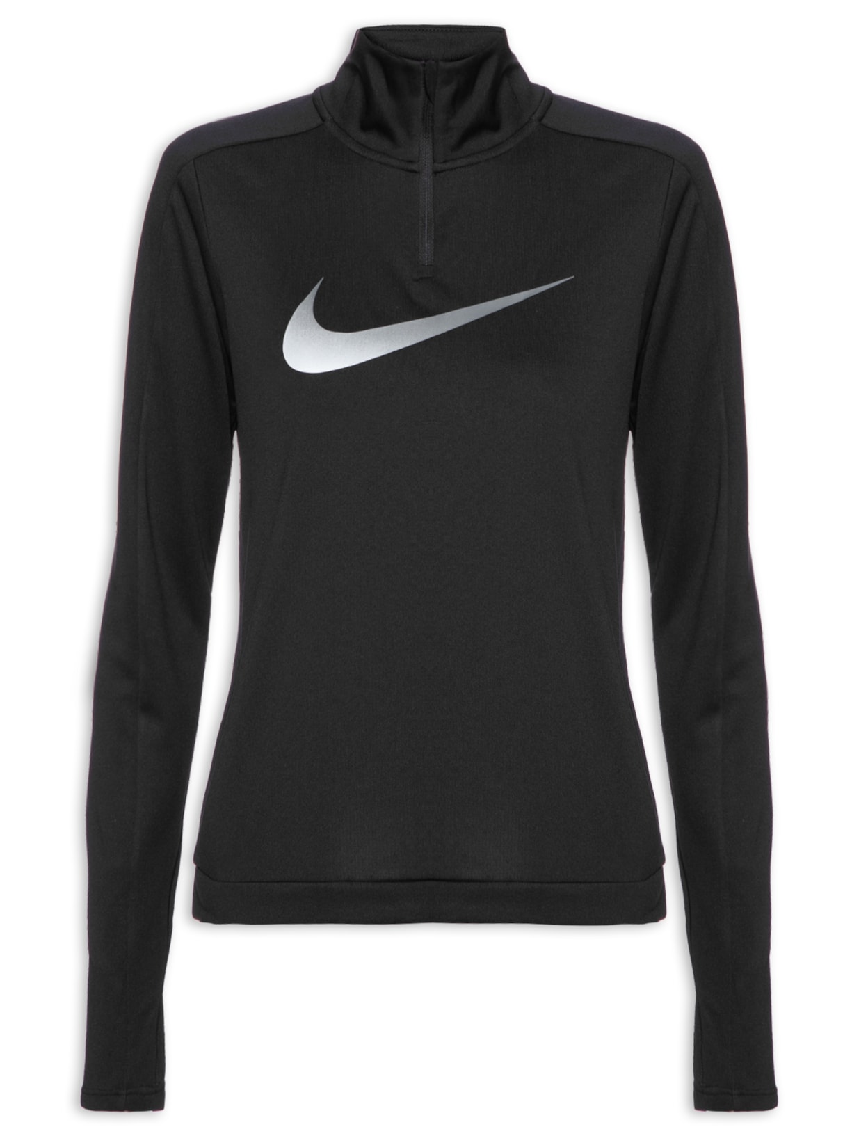 Camiseta Feminina Manga Longa Swoosh - Preto
