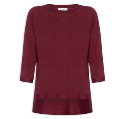 Camiseta Feminina Manga Três Quartos – Vermelho