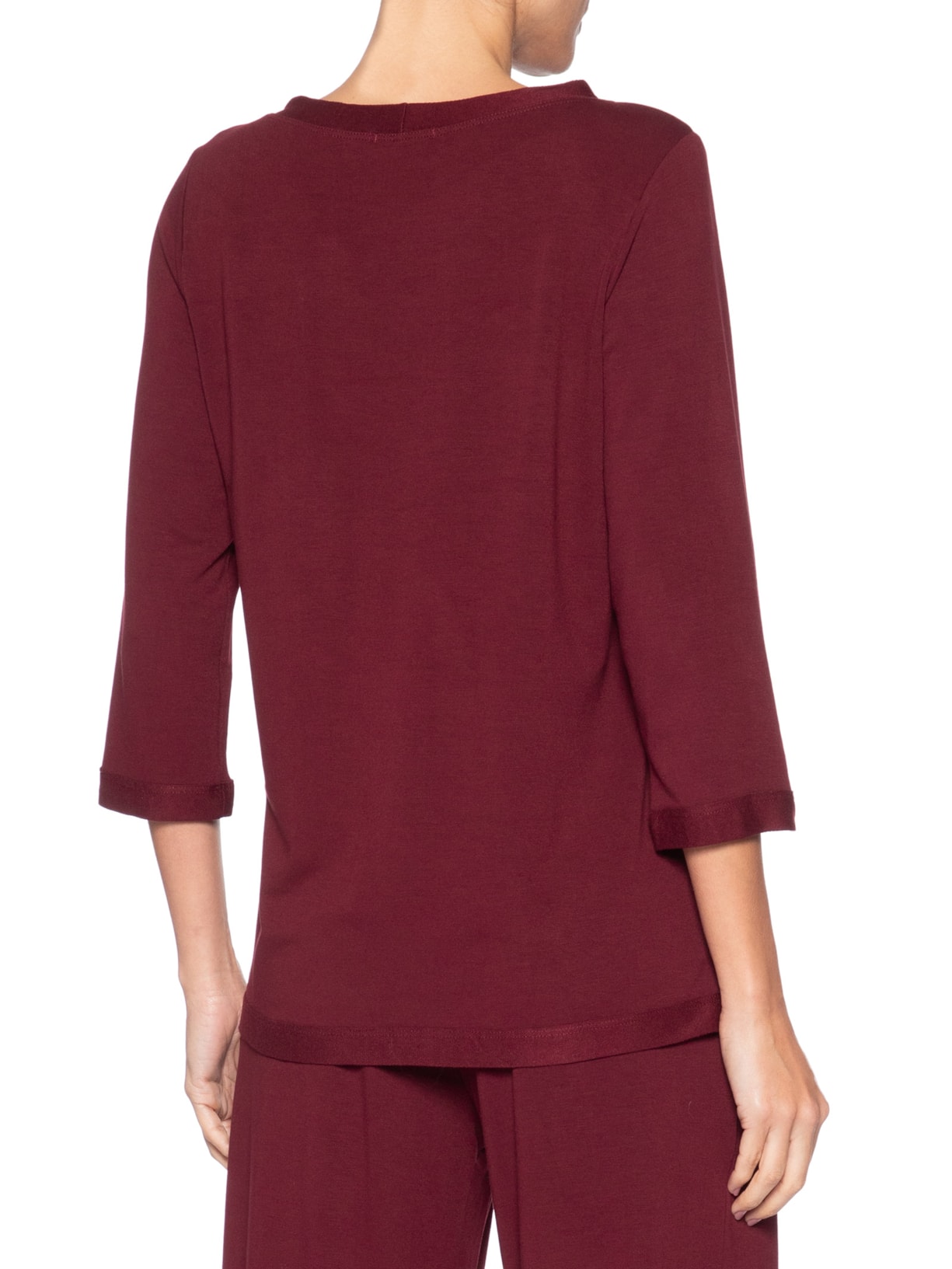 Camiseta Feminina Manga Três Quartos – Vermelho Basiq