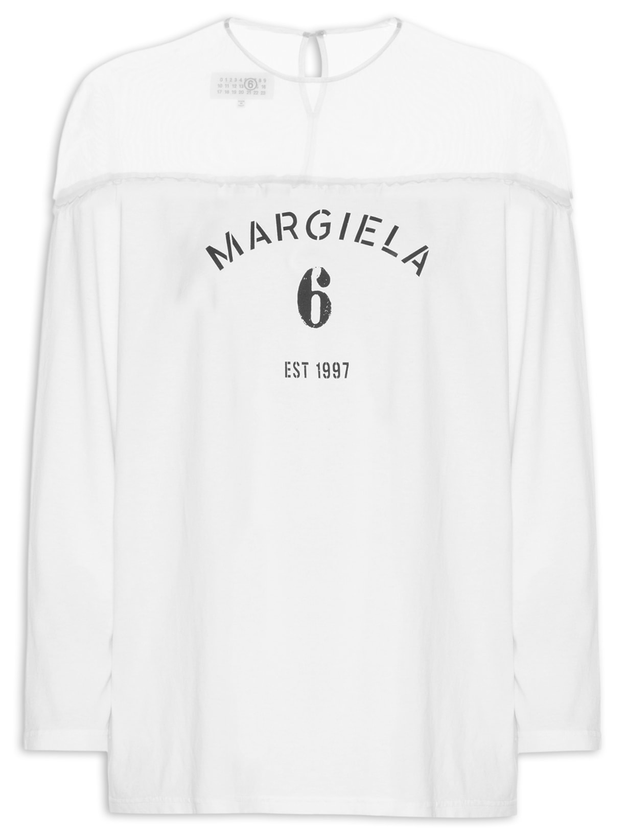 Camiseta Feminina Mannequin Print Jersey Branco Mm6 Maison Margiela