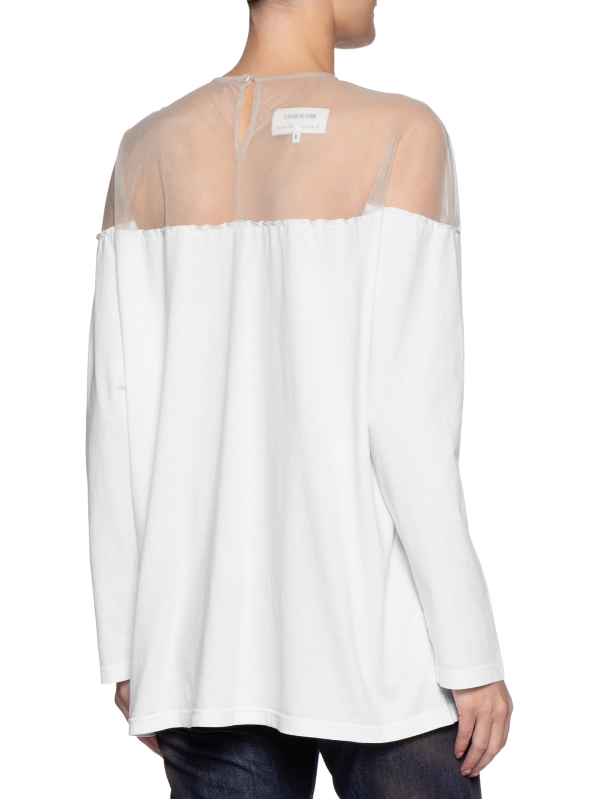 Camiseta Feminina Mannequin Print Jersey Branco Mm6 Maison Margiela