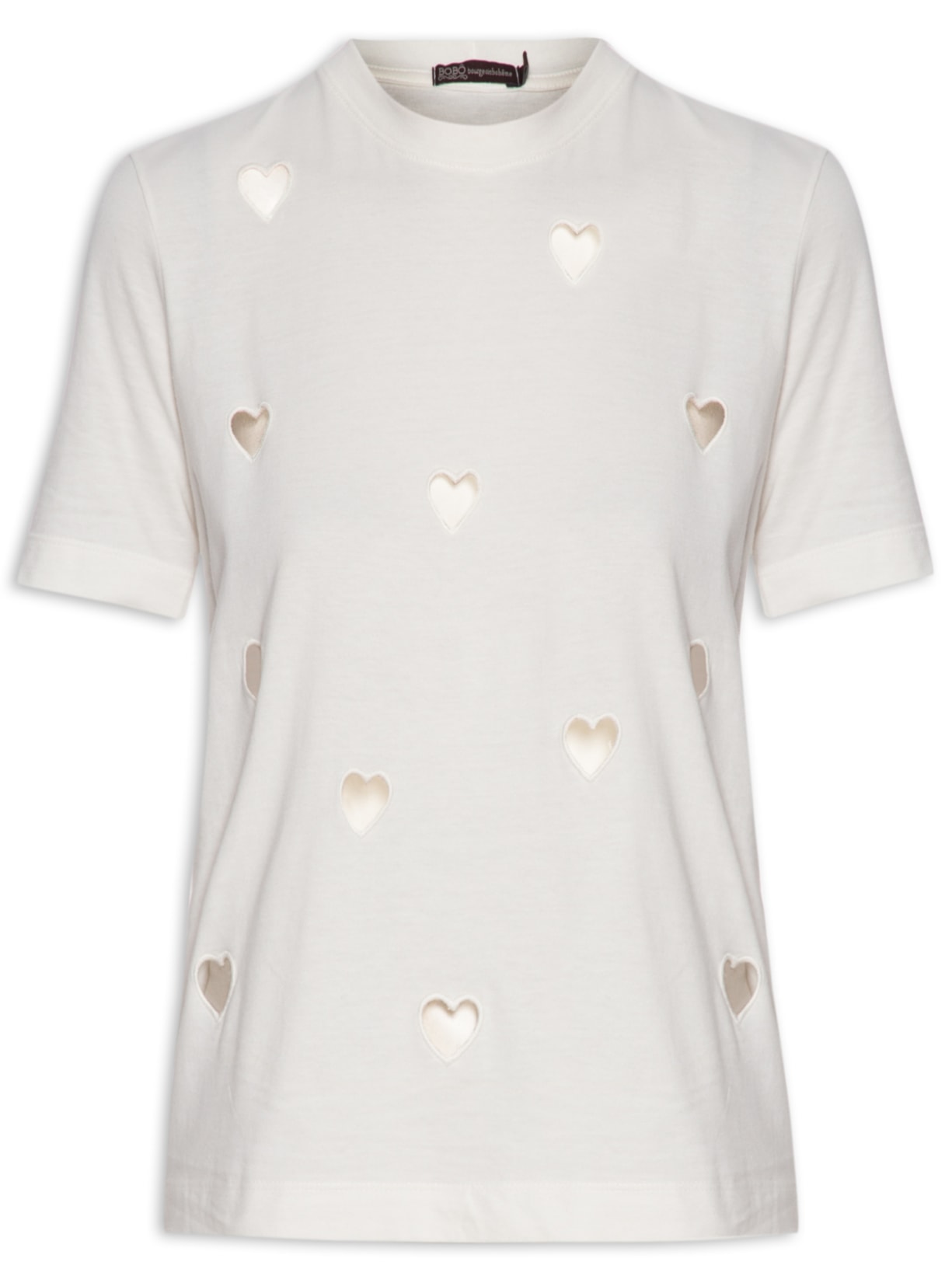 Camiseta Feminina Many Hearts - Off White