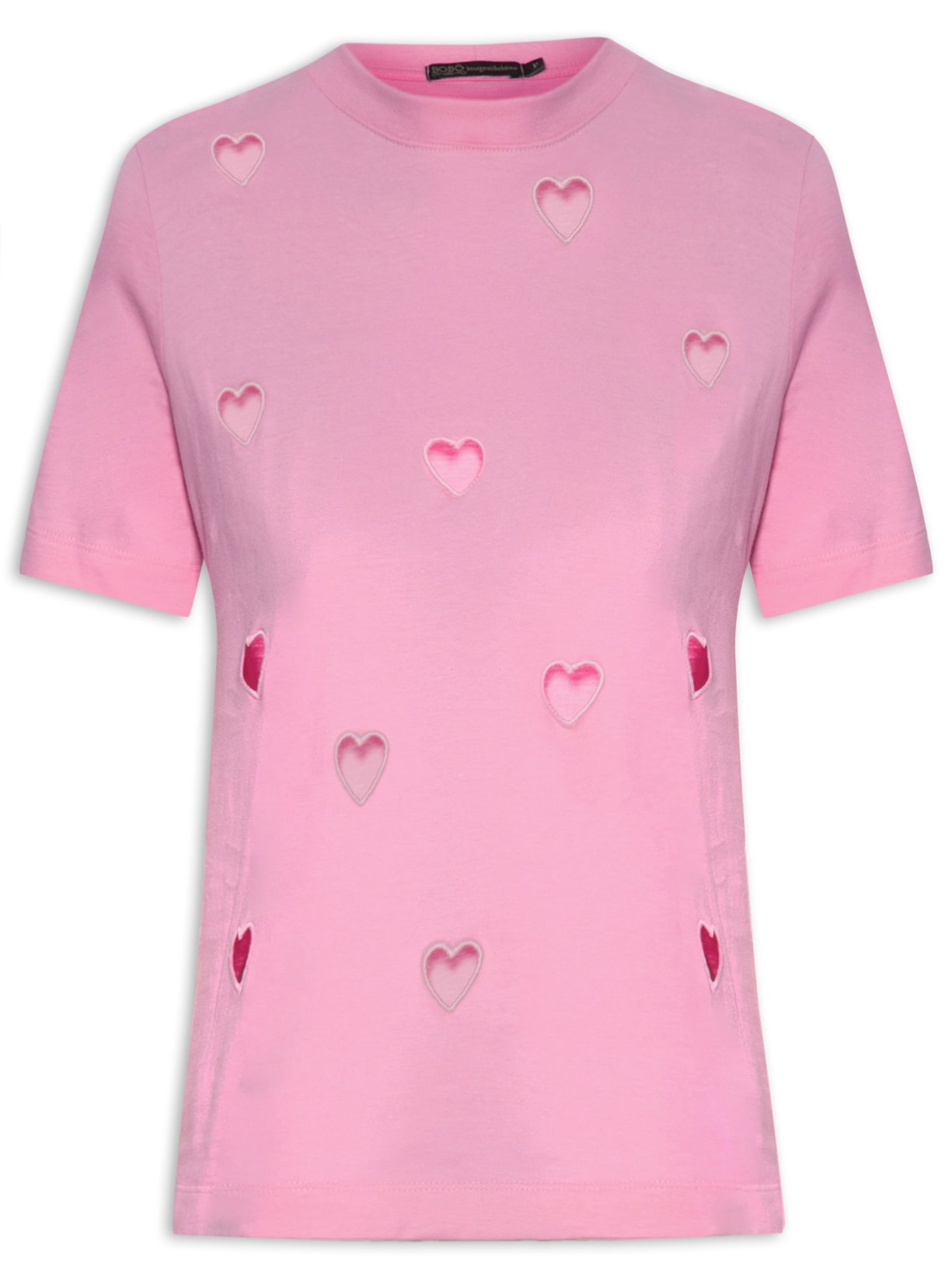 Camiseta Feminina Many Hearts - Rosa