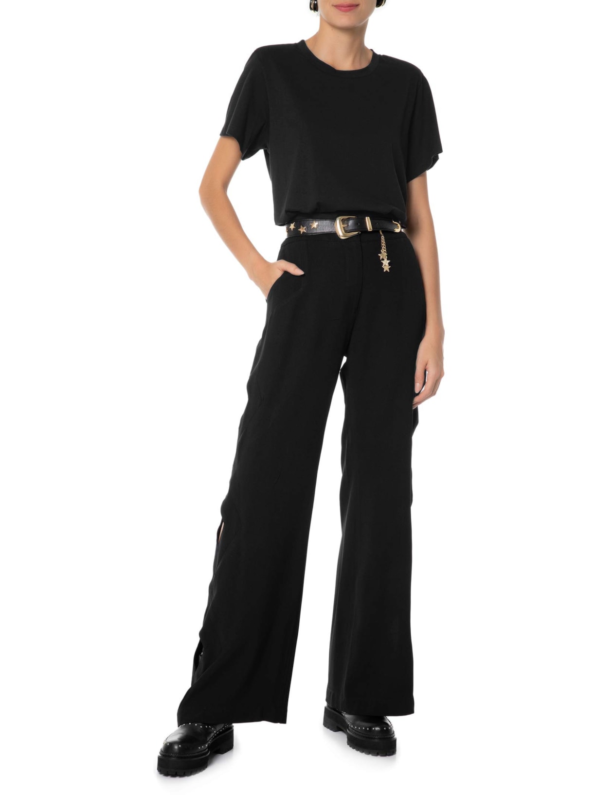 Camiseta Feminina Maria I23 Preto Mixed