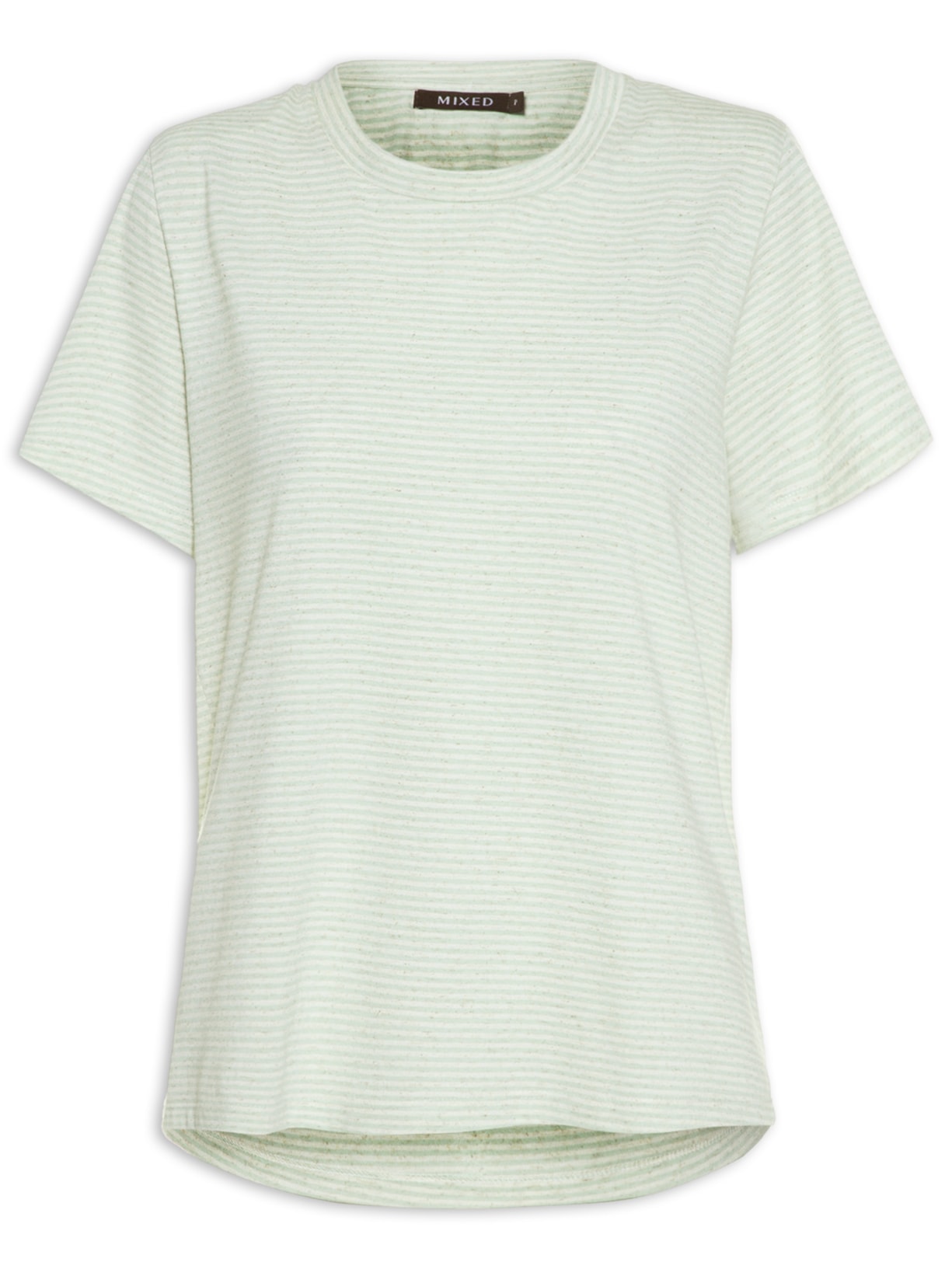 Camiseta Feminina Maria Listras - Verde