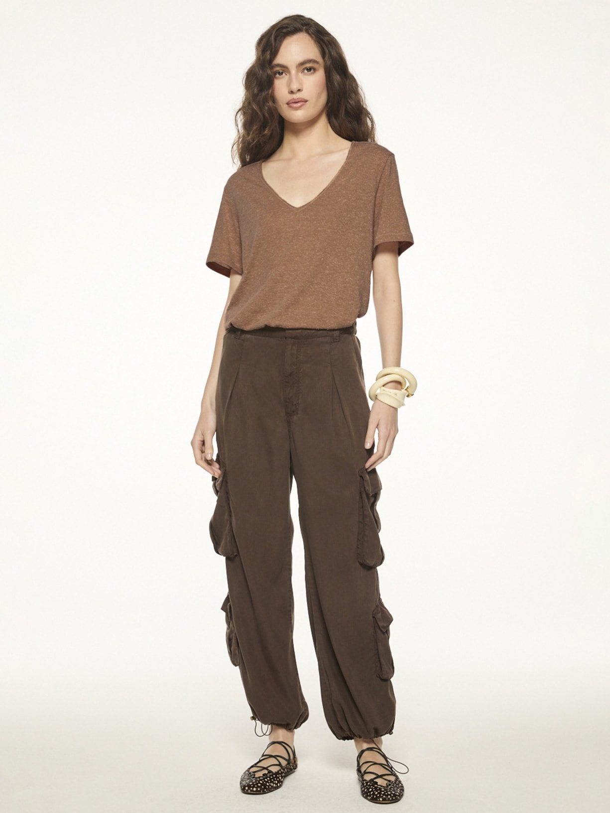 Camiseta Feminina Martina V27 Bege Mixed