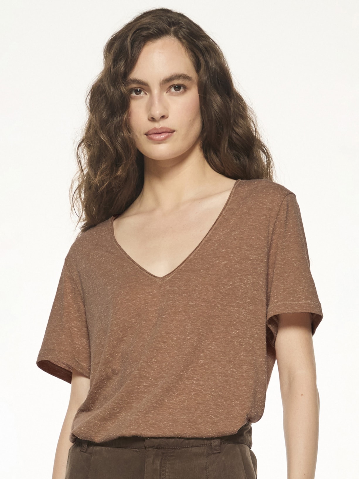 Camiseta Feminina Martina V27 Bege Mixed
