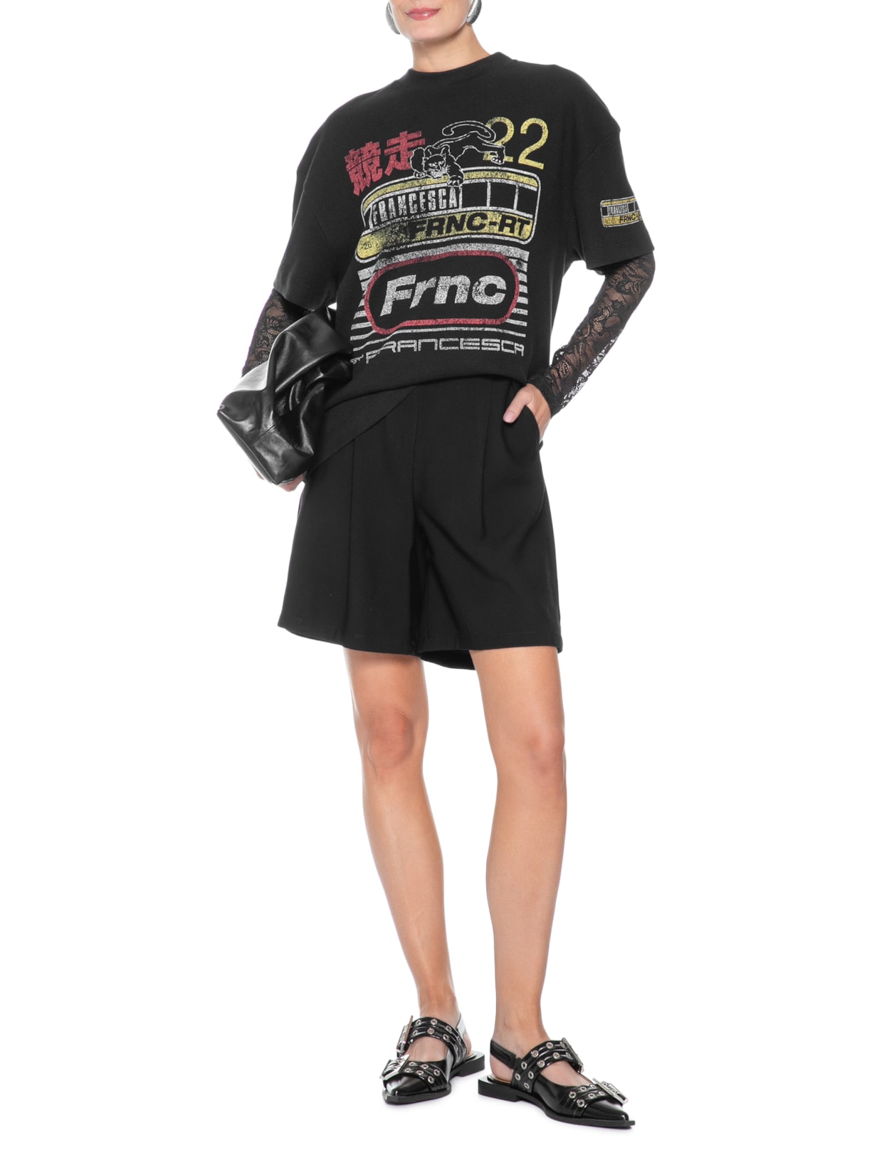 Camiseta Feminina Max Leopard Preto Francesca