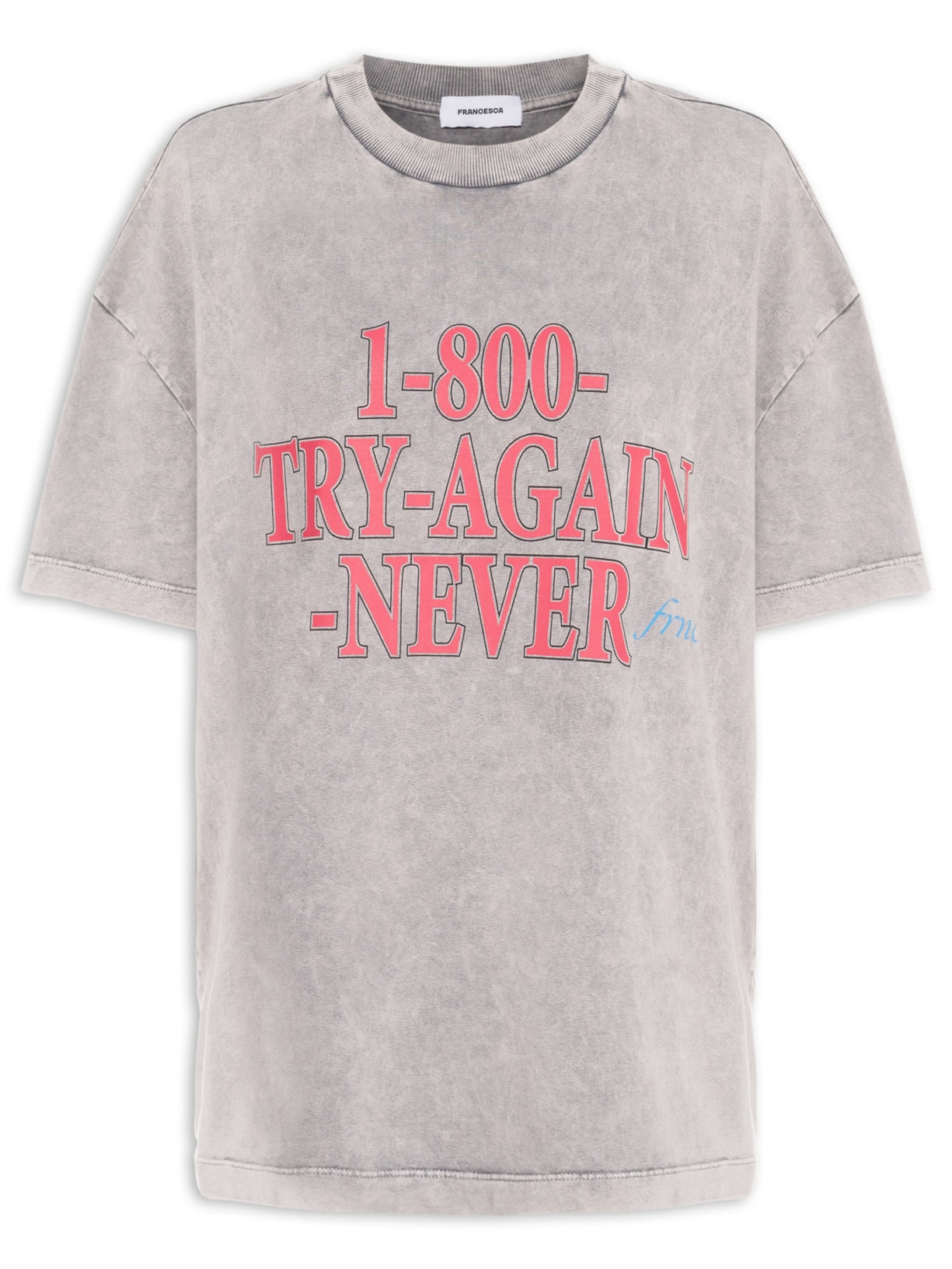 Camiseta Feminina Max Try Again - Cinza