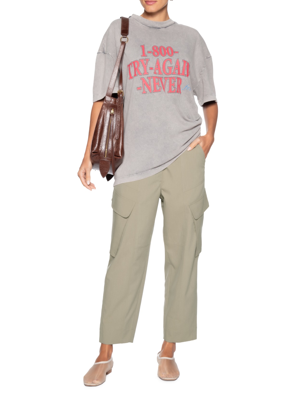 Camiseta Feminina Max Try Again Cinza Francesca