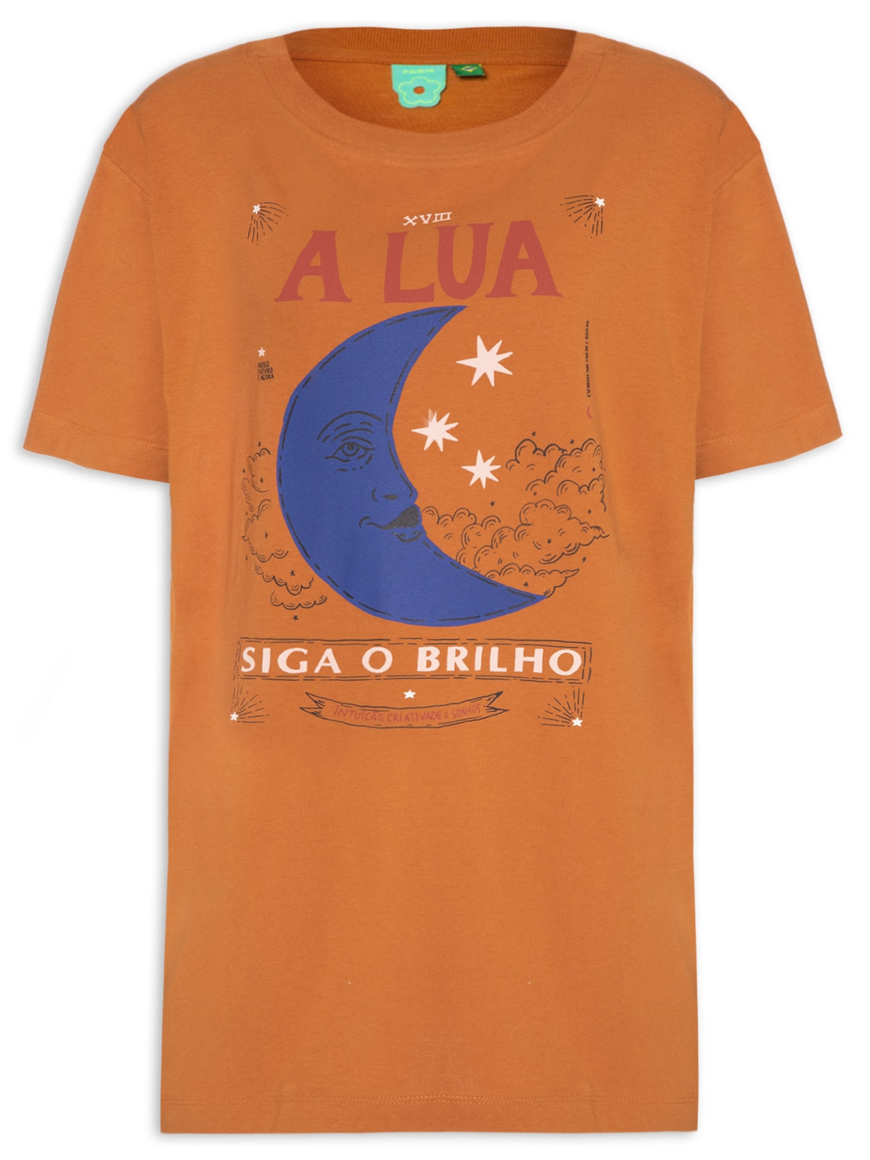 Camiseta Feminina Média A Lua - Marrom
