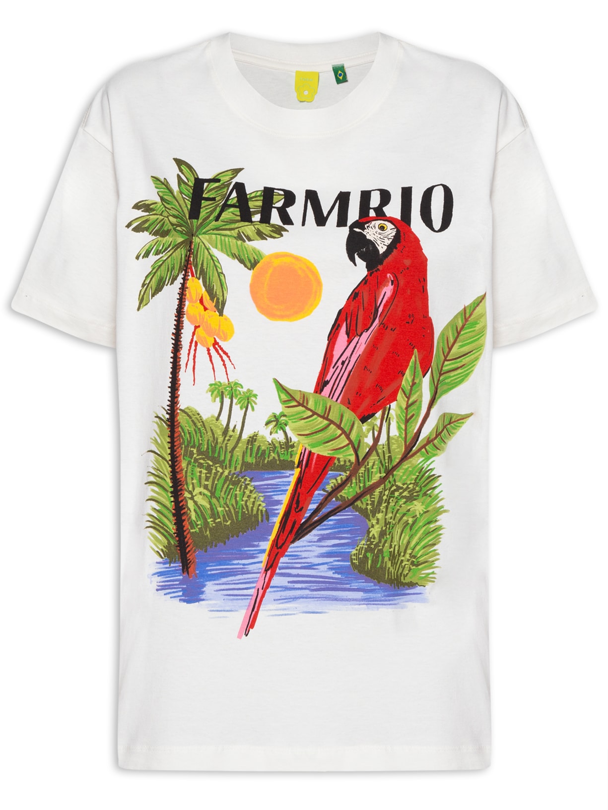 Camiseta Feminina Média Amazônia - Branco