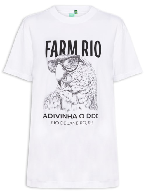 Camiseta Feminina Média Arara 021 - Branco