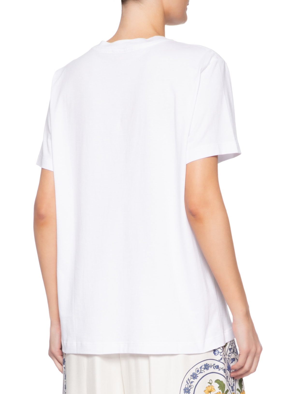 Camiseta Feminina Média Arara Em Flores Branco Farm