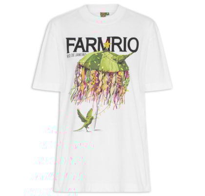 Camiseta Feminina Média Biquinis Natalinos - Branco