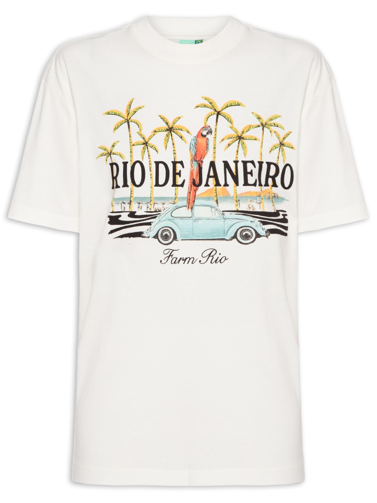 Camiseta Feminina Média Brasileirinho Rio Off - Off White