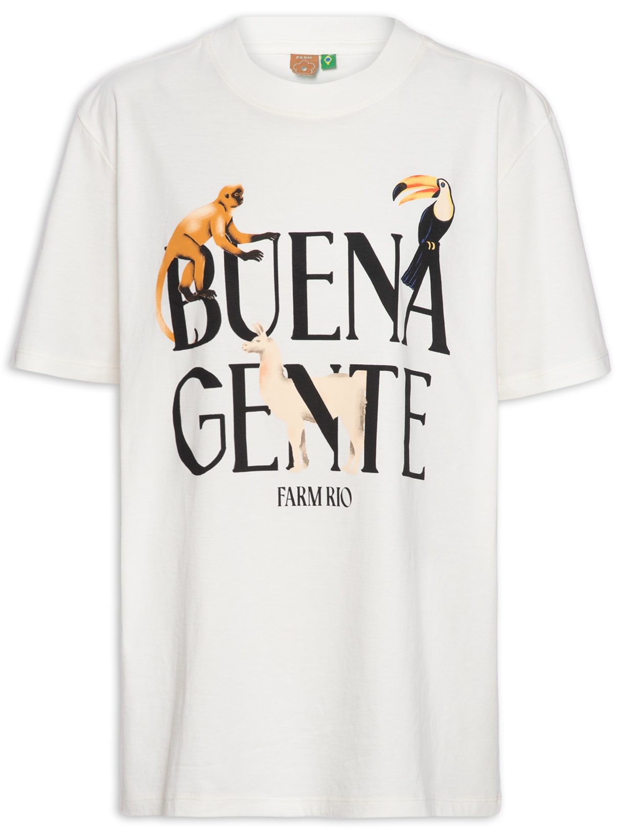 Camiseta Feminina Média Buena Gente - Branco
