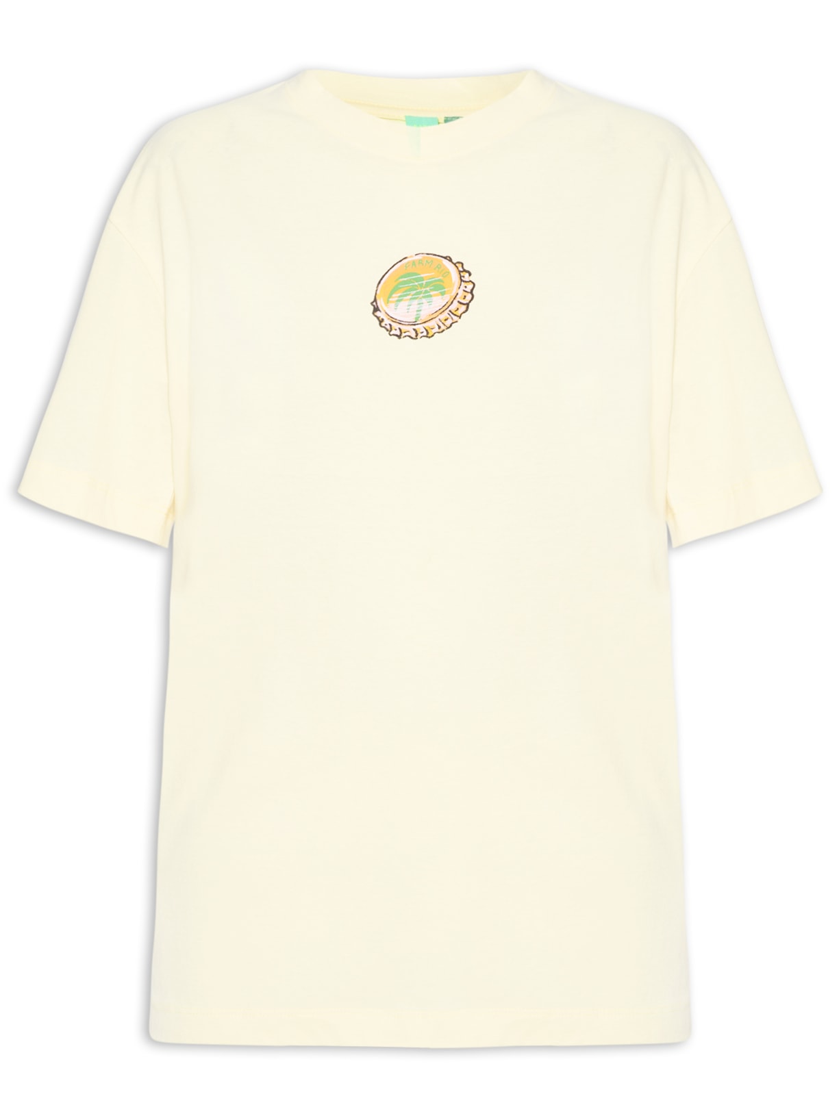 Camiseta Feminina Média Cervecita Amarelo Farm